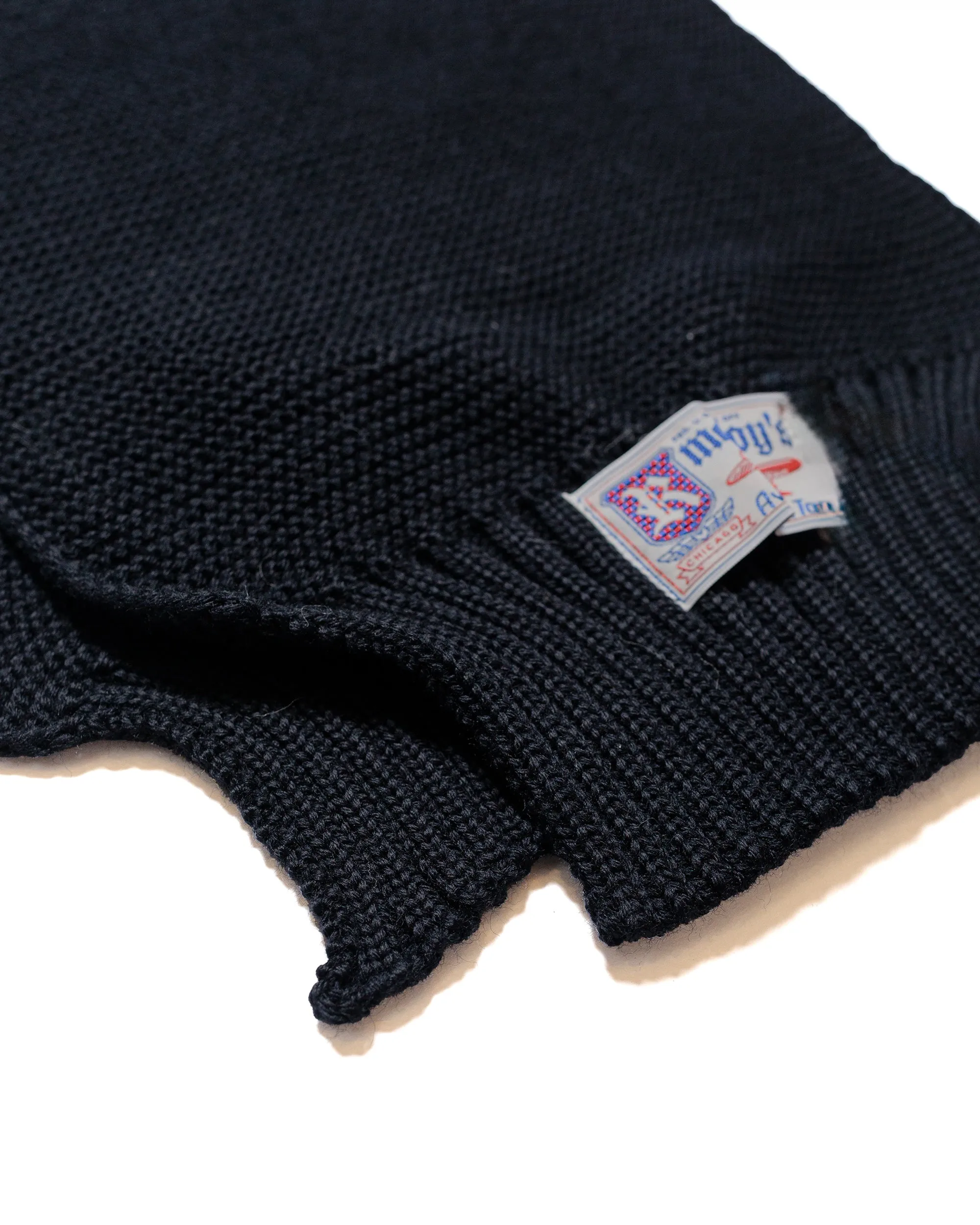 The Real McCoy's MA24103 Scarf, Wool-Knit Navy sold by Lost & Found product image thumbnail 2