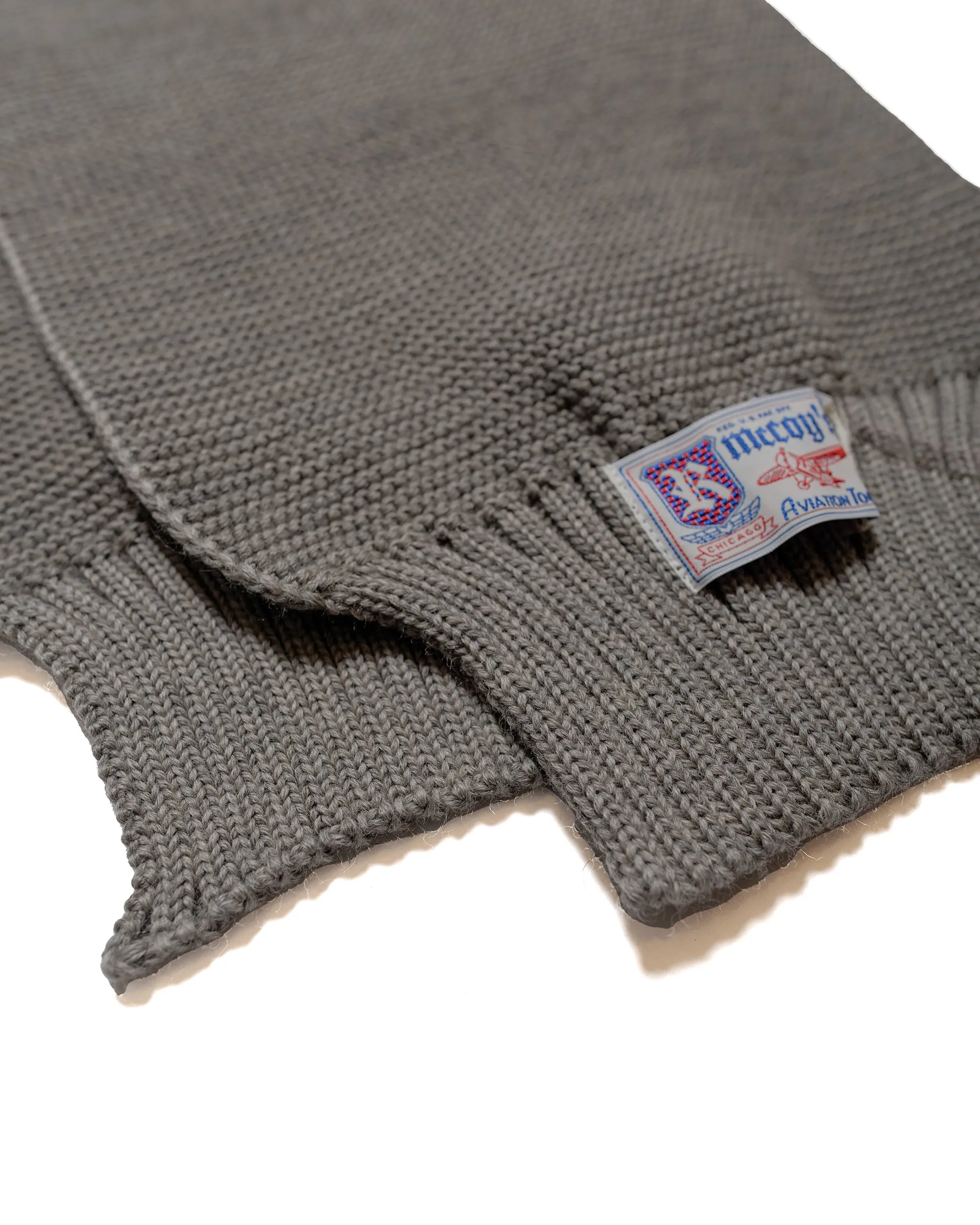 The Real McCoy's MA24103 Scarf, Wool-Knit Gray sold by Lost & Found product image thumbnail 2