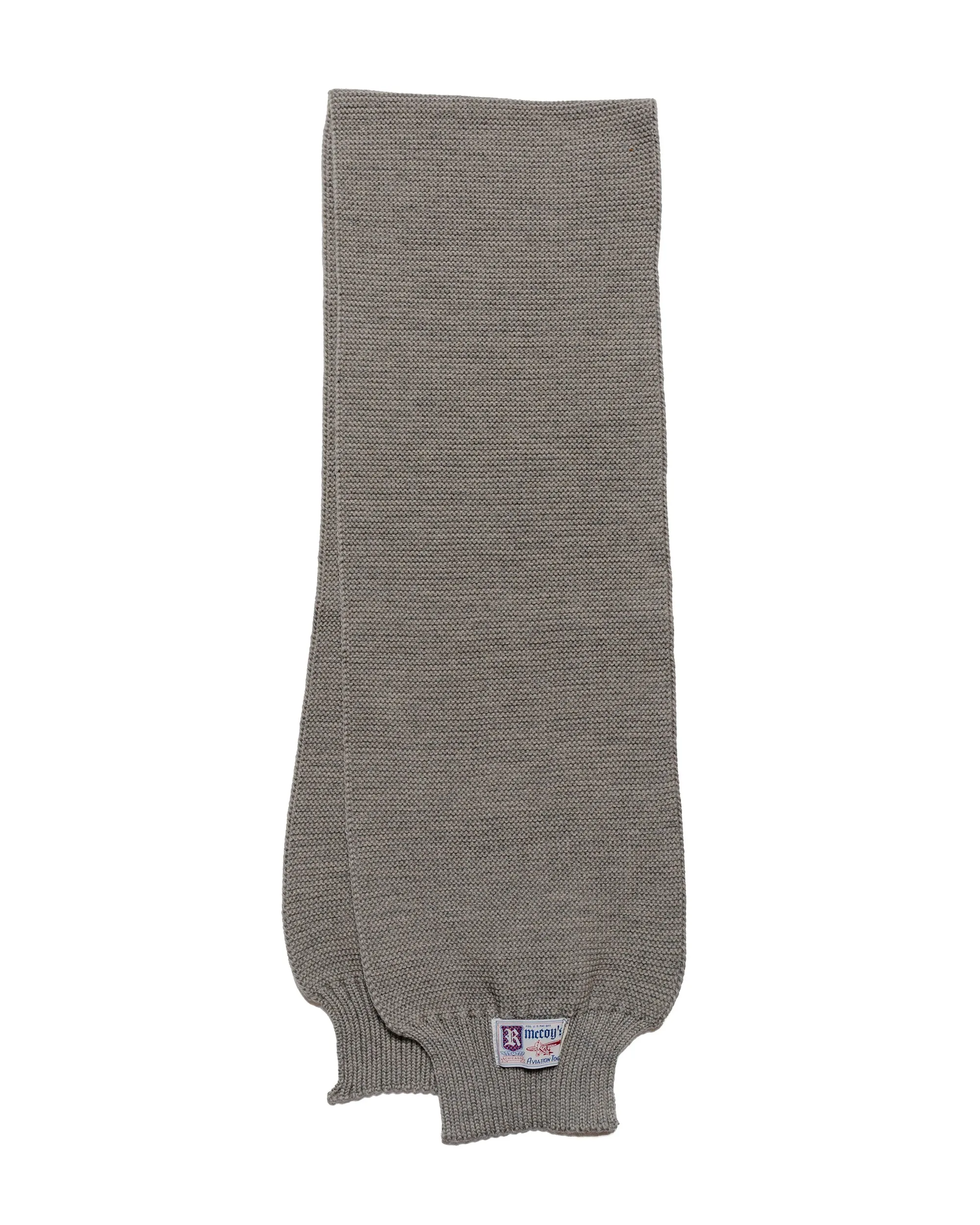 The Real McCoy's MA24103 Scarf, Wool-Knit Gray sold by Lost & Found