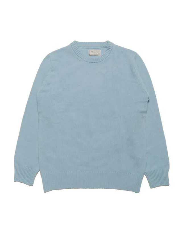 The Real McCoy's MC21114 Wool Crewneck Sweater Light Blue sold by Lost & Found
