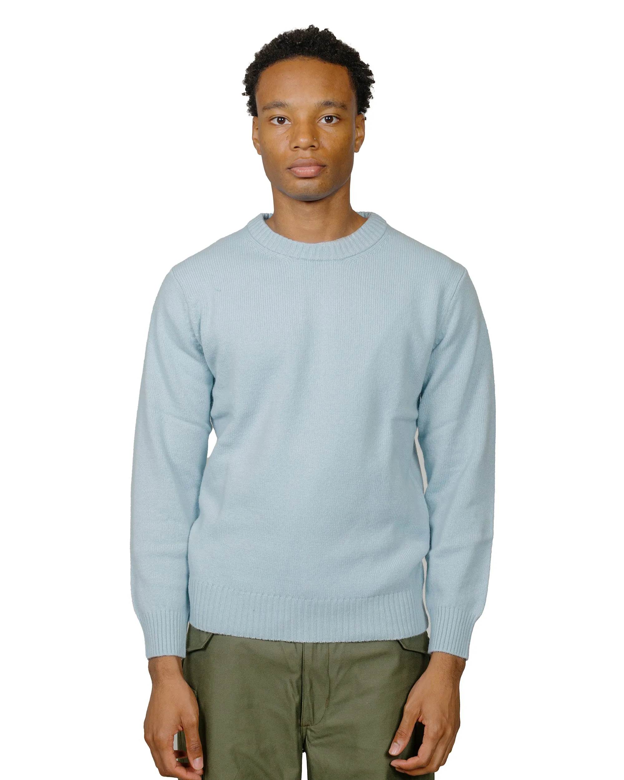 The Real McCoy's MC21114 Wool Crewneck Sweater Light Blue sold by Lost & Found product image thumbnail 2