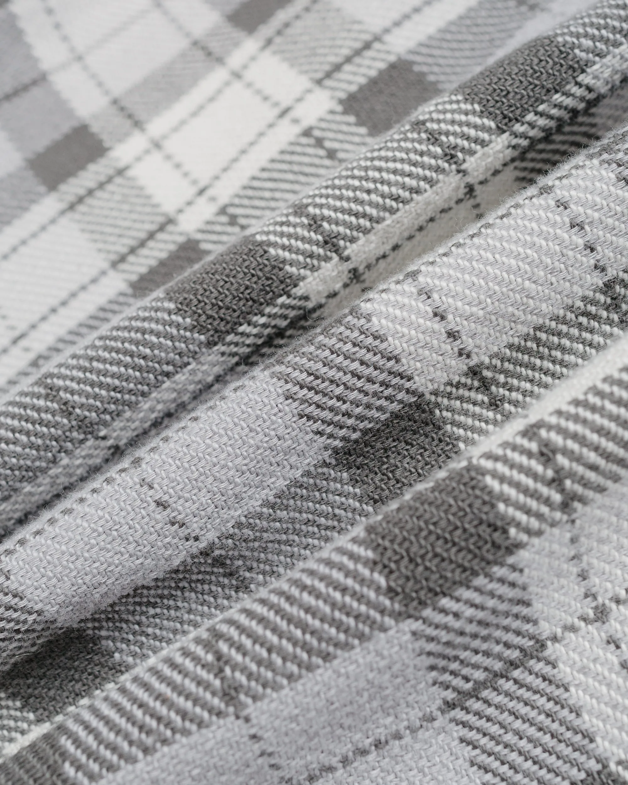 The Real McCoy's MS24007 8HU Block Check Summer Flannel Shirt Snow Gray sold by Lost & Found product image thumbnail 5