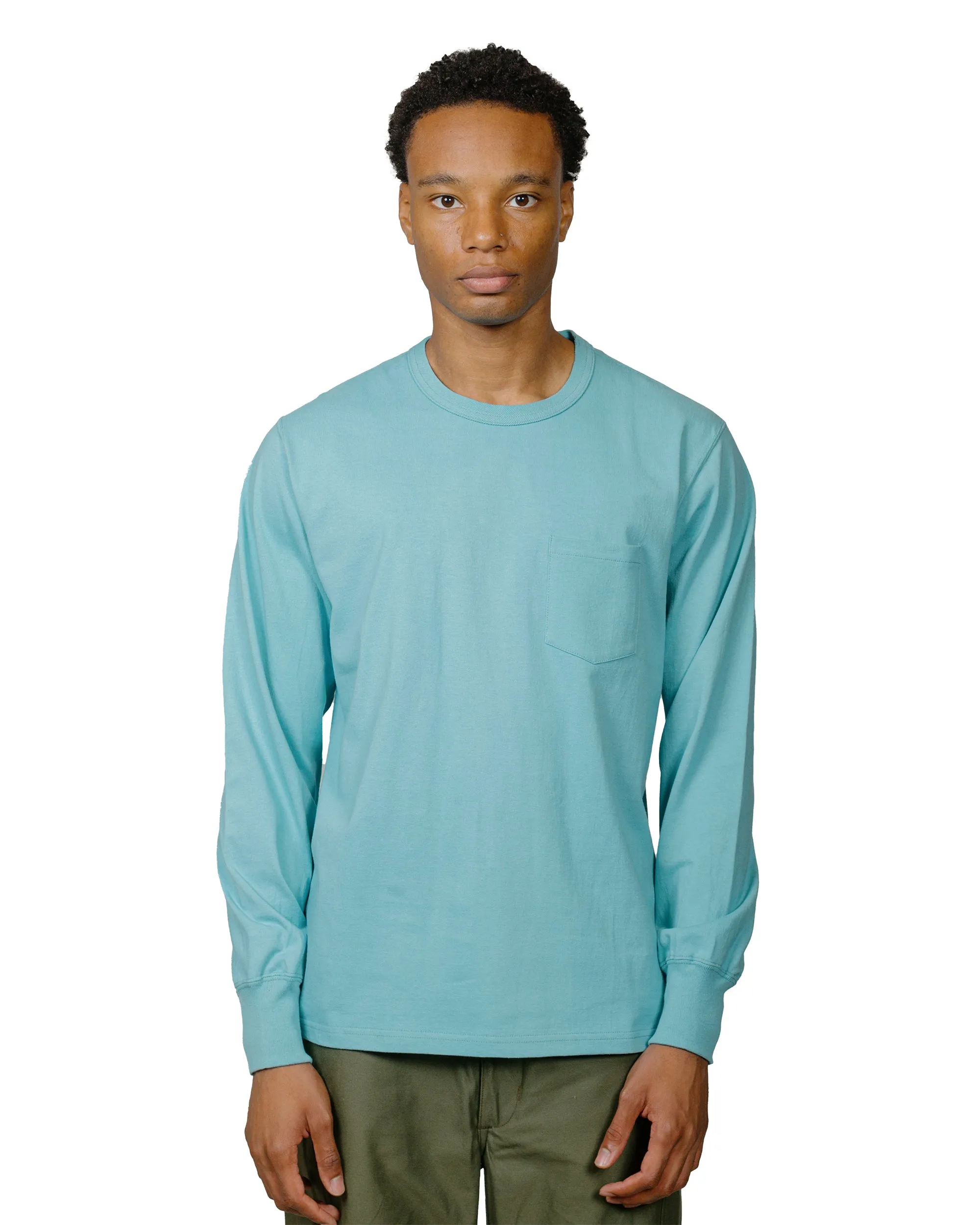 The Real McCoy's MC24019 Pocket Tee L/S Teal sold by Lost & Found product image thumbnail 2