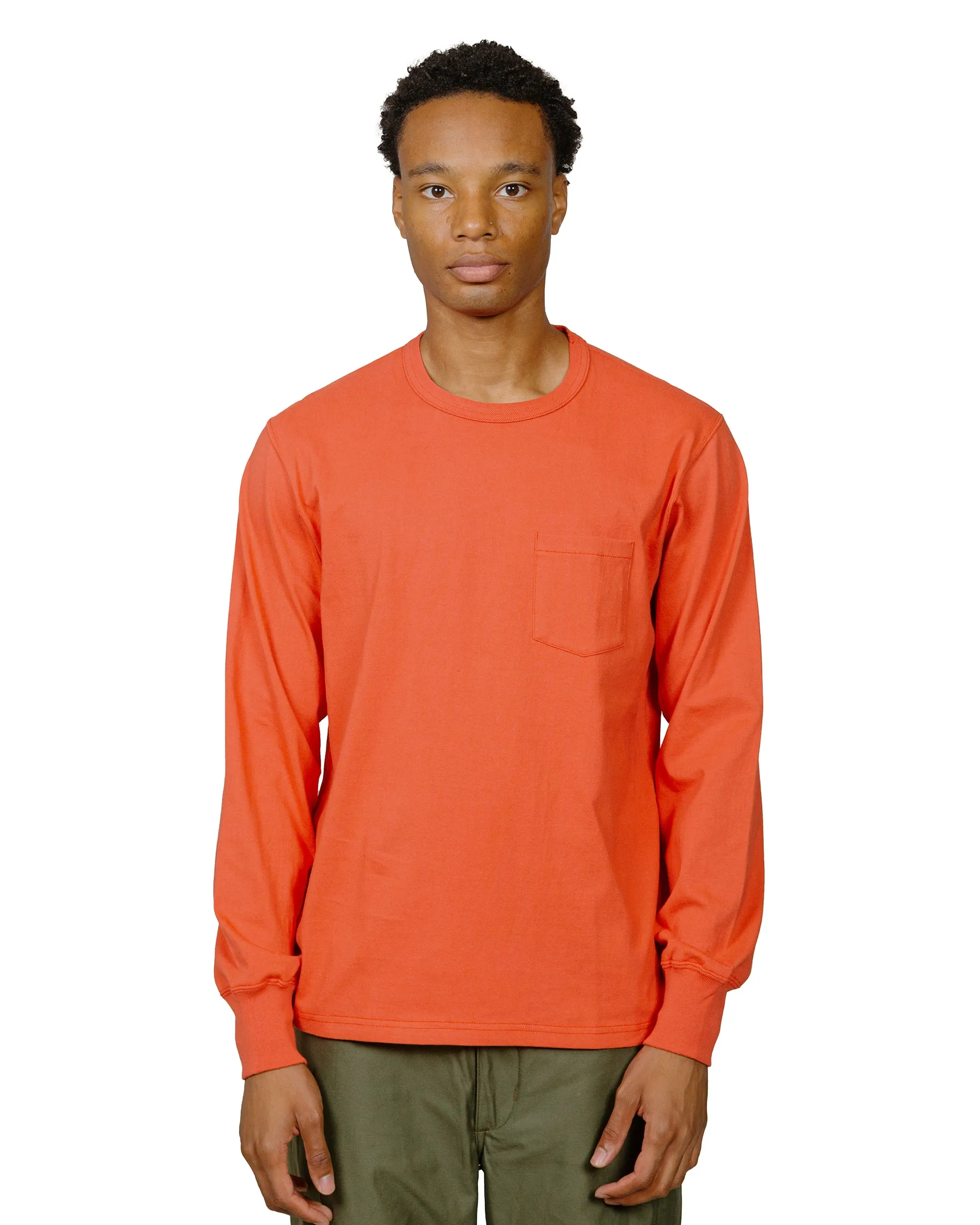 The Real McCoy's MC24019 Pocket Tee L/S Scarlet sold by Lost & Found product image thumbnail 2