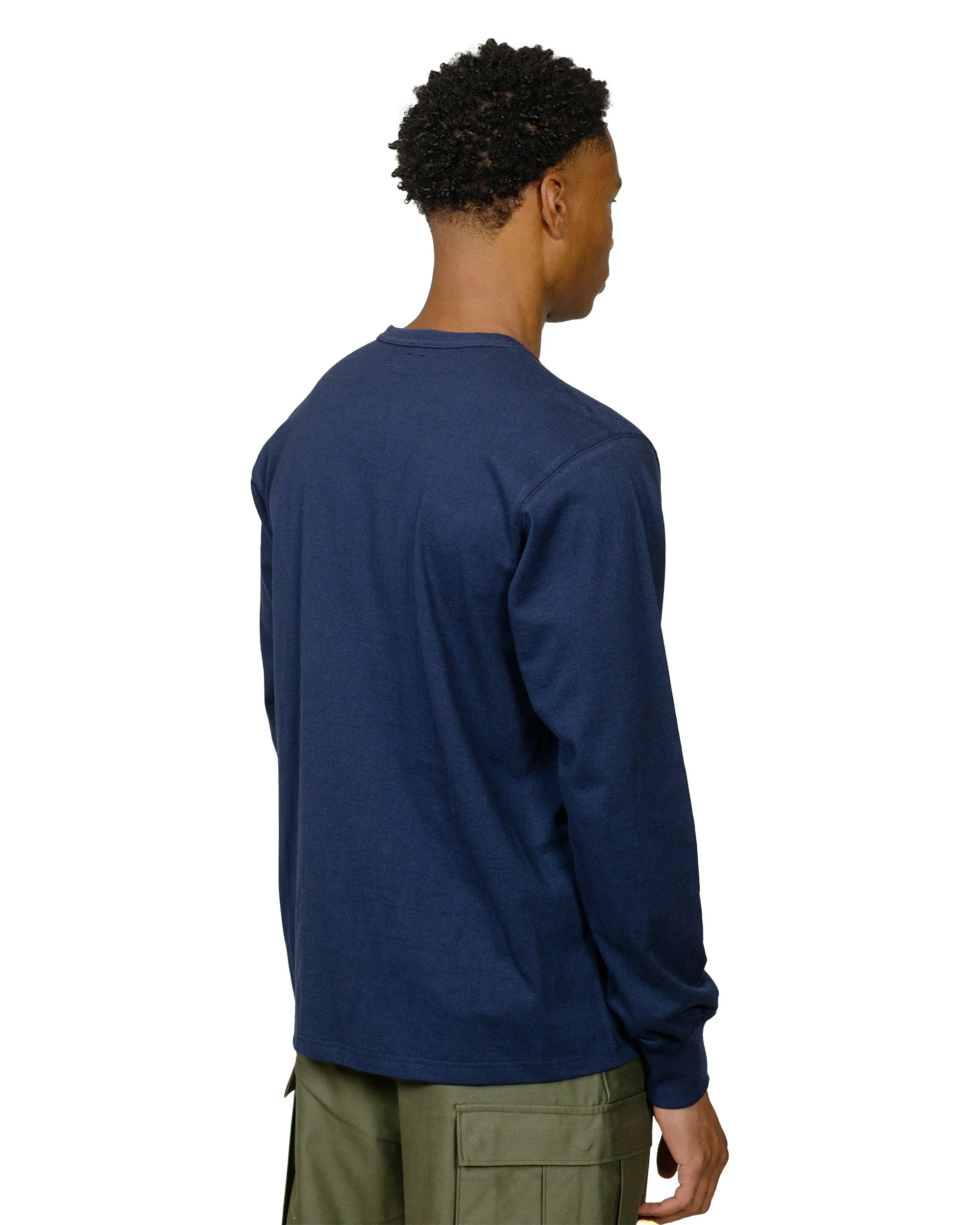 The Real McCoy's MC24003 The Real McCoy's Logo Tee L/S Navy sold by Lost & Found product image thumbnail 3