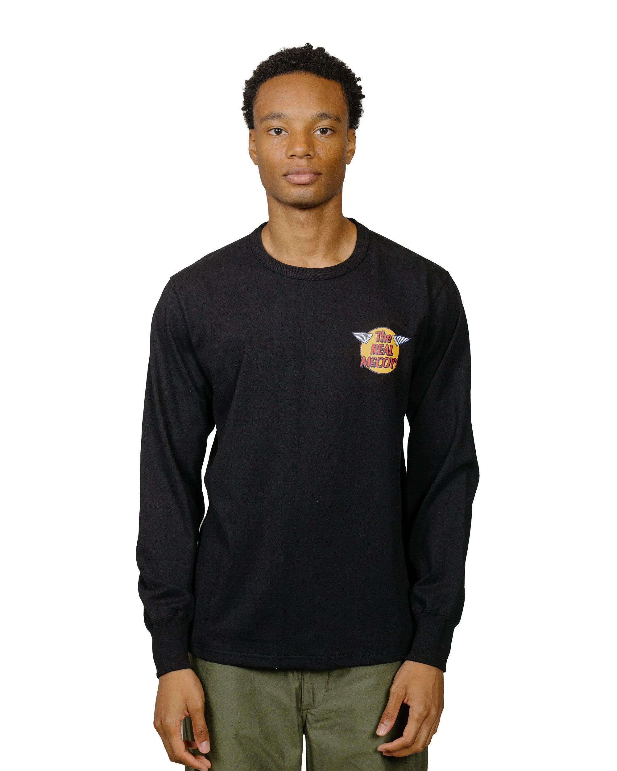 The Real McCoy's MC24003 The Real McCoy's Logo Tee L/S Black sold by Lost & Found product image thumbnail 2