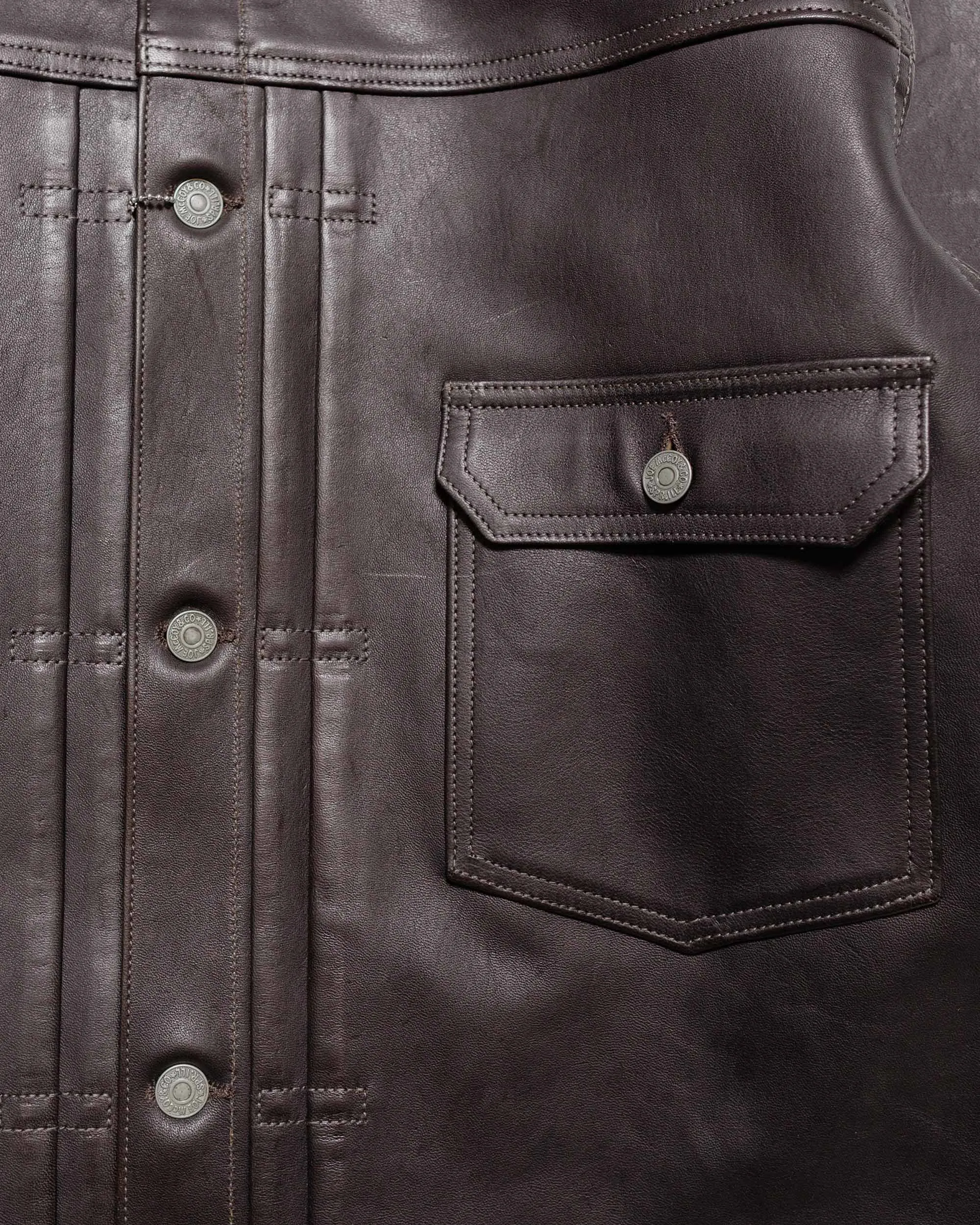 The Real McCoy's MJ23013 Type I Leather Jacket Black sold by Lost & Found product image thumbnail 5