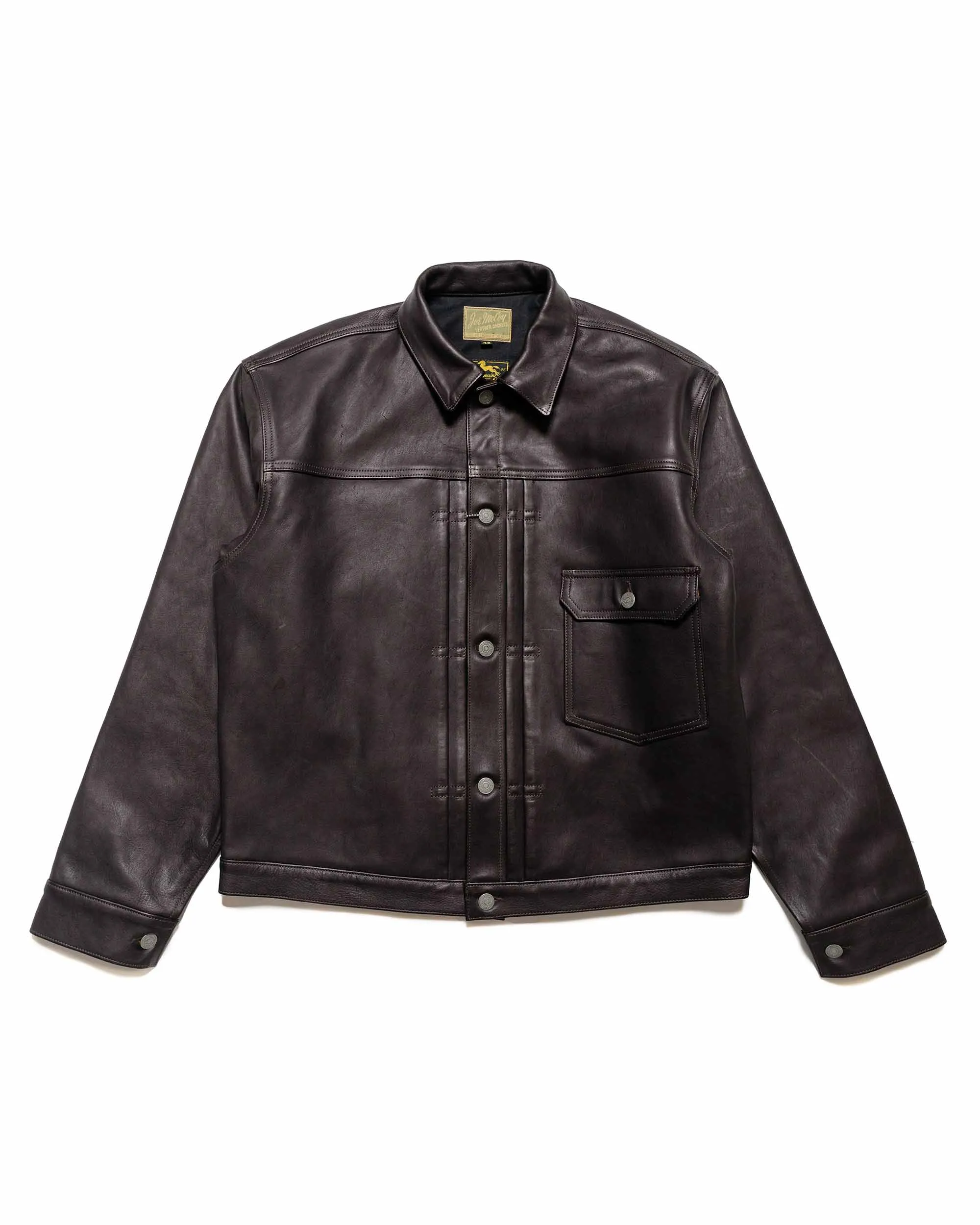 The Real McCoy's MJ23013 Type I Leather Jacket Black sold by Lost & Found