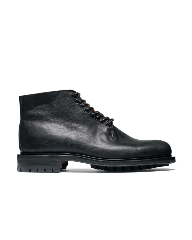 Viberg Wholecut Boot Nero Washed Kangaroo sold by Lost & Found