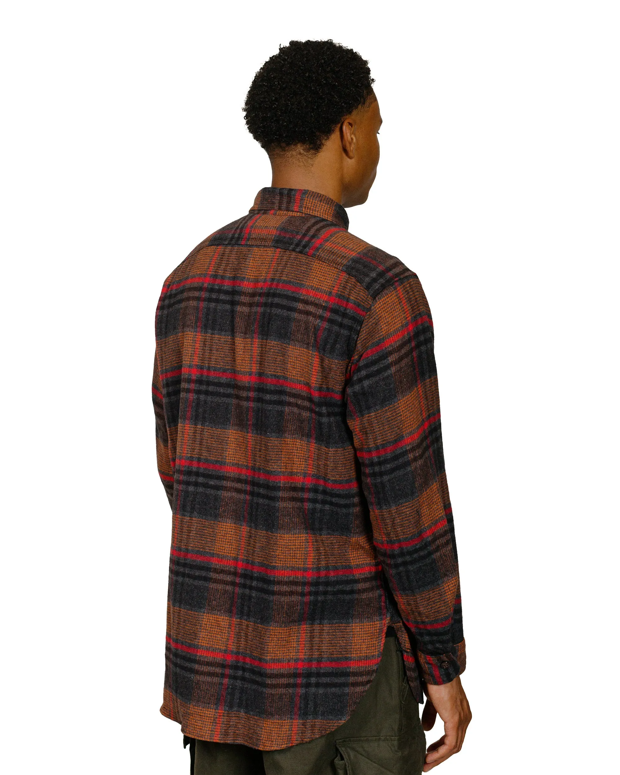 Engineered Garments Work Shirt Orange/Red Cotton Plaid Flannel sold by Lost & Found product image thumbnail 3