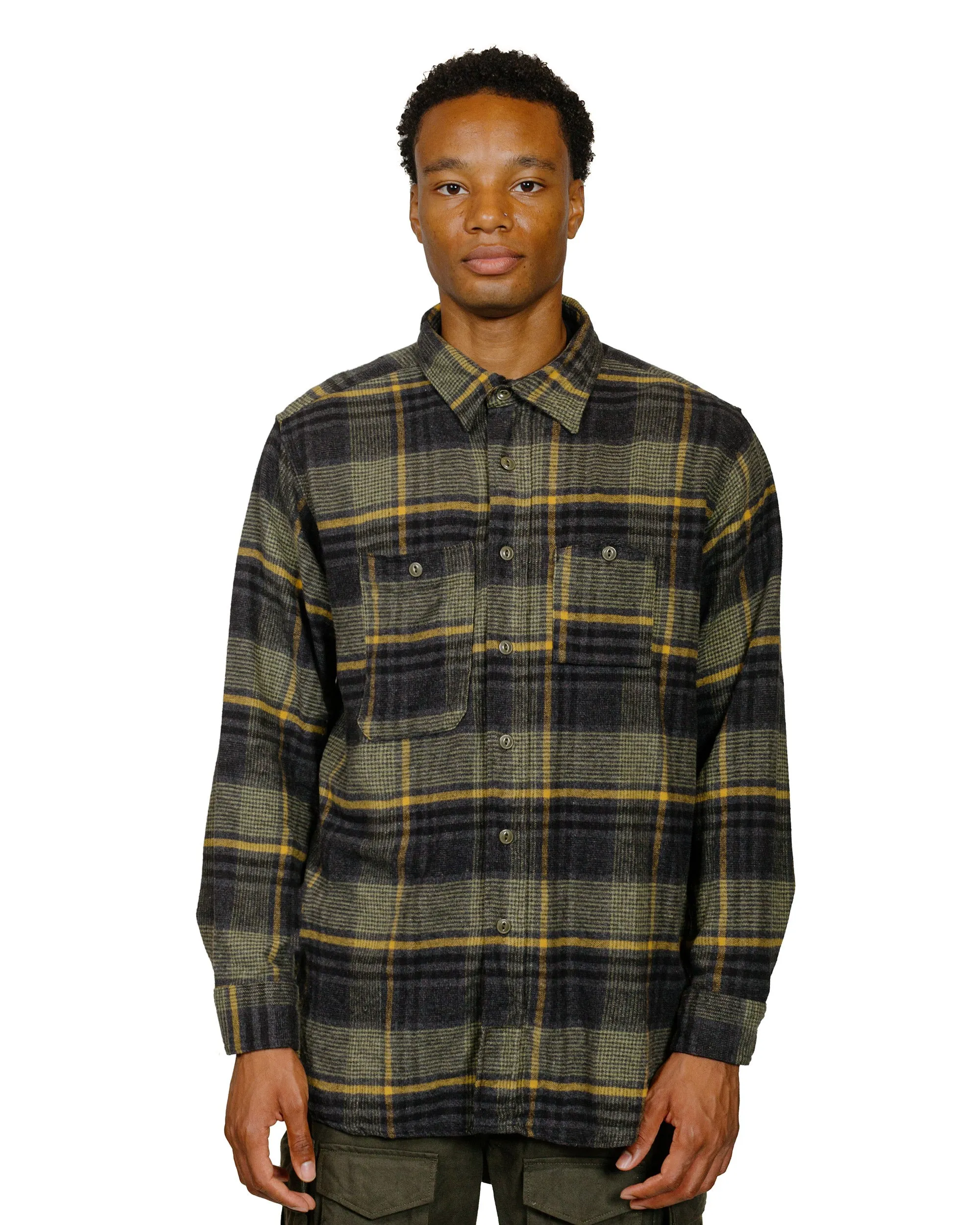 Engineered Garments Work Shirt Yellow/Gray Cotton Plaid Flannel sold by Lost & Found product image thumbnail 2