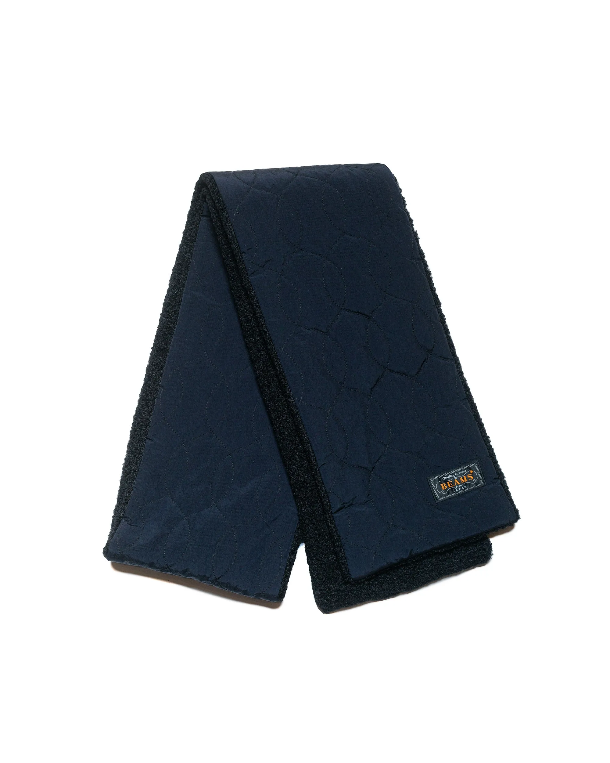 Beams Plus Muffler Boa Quilt Black sold by Lost & Found