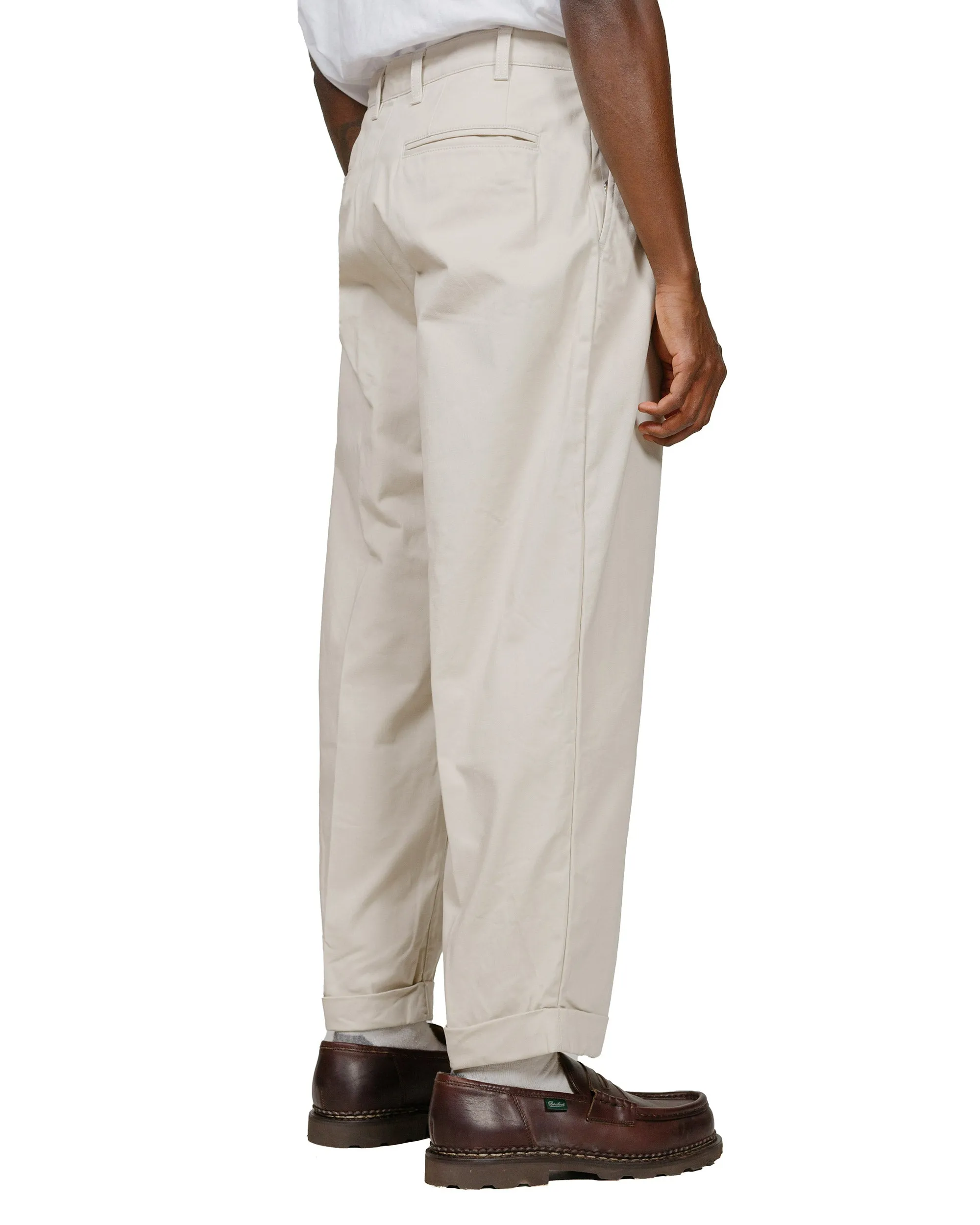 Beams Plus 2Pleats Twill Cement sold by Lost & Found product image thumbnail 3