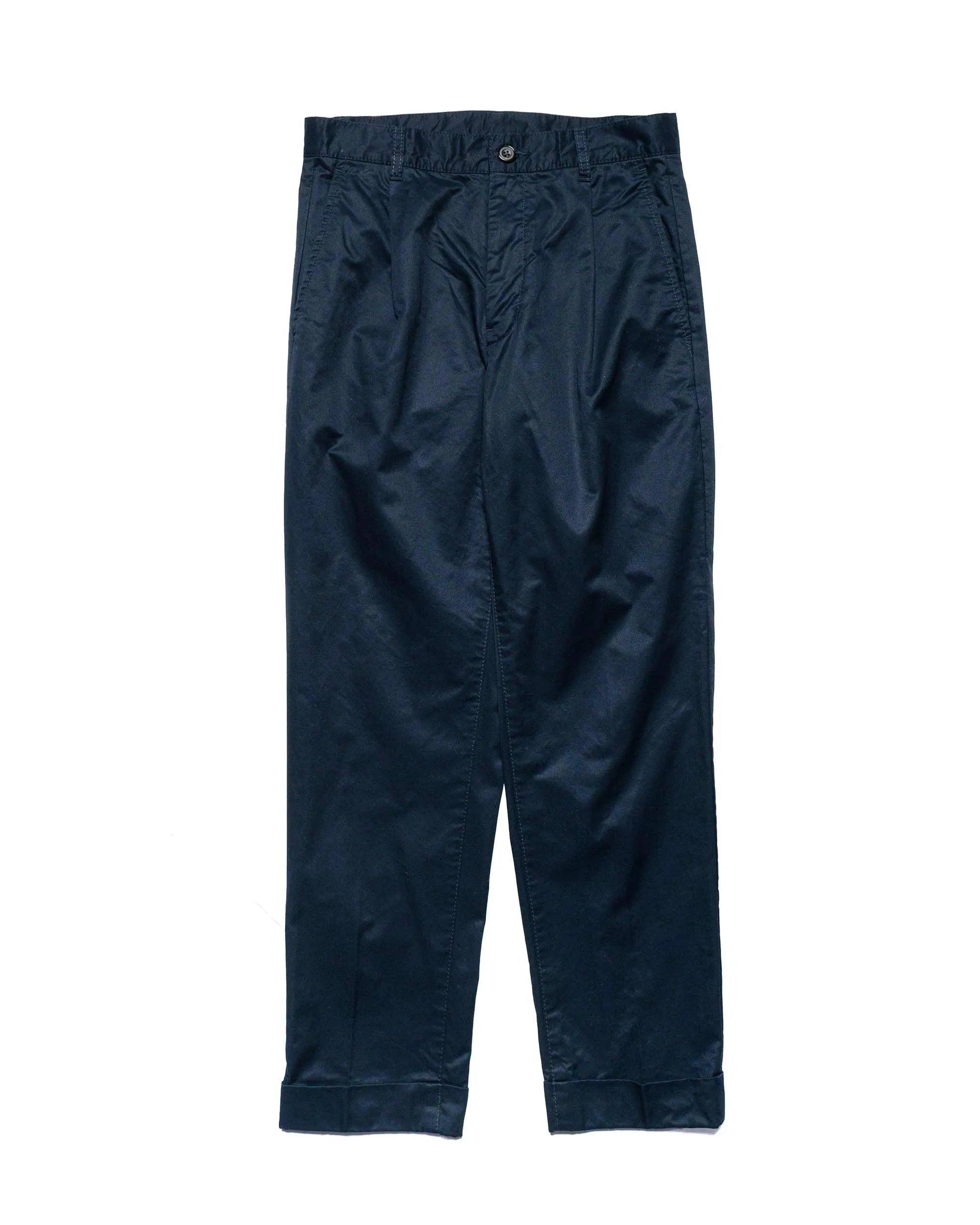 Beams Plus 1Pleat 80/3 Twill Navy sold by Lost & Found