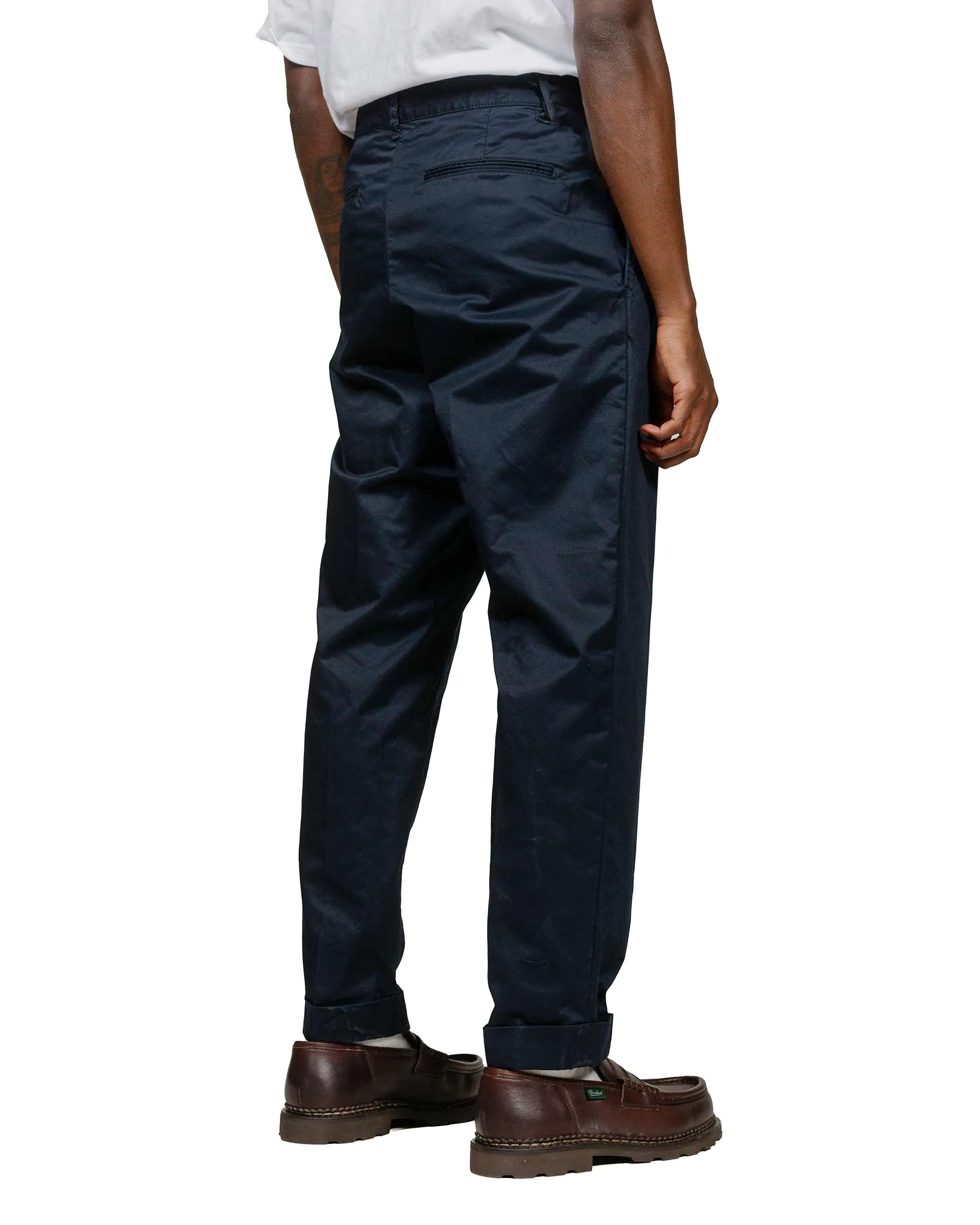 Beams Plus 1Pleat 80/3 Twill Navy sold by Lost & Found product image thumbnail 3