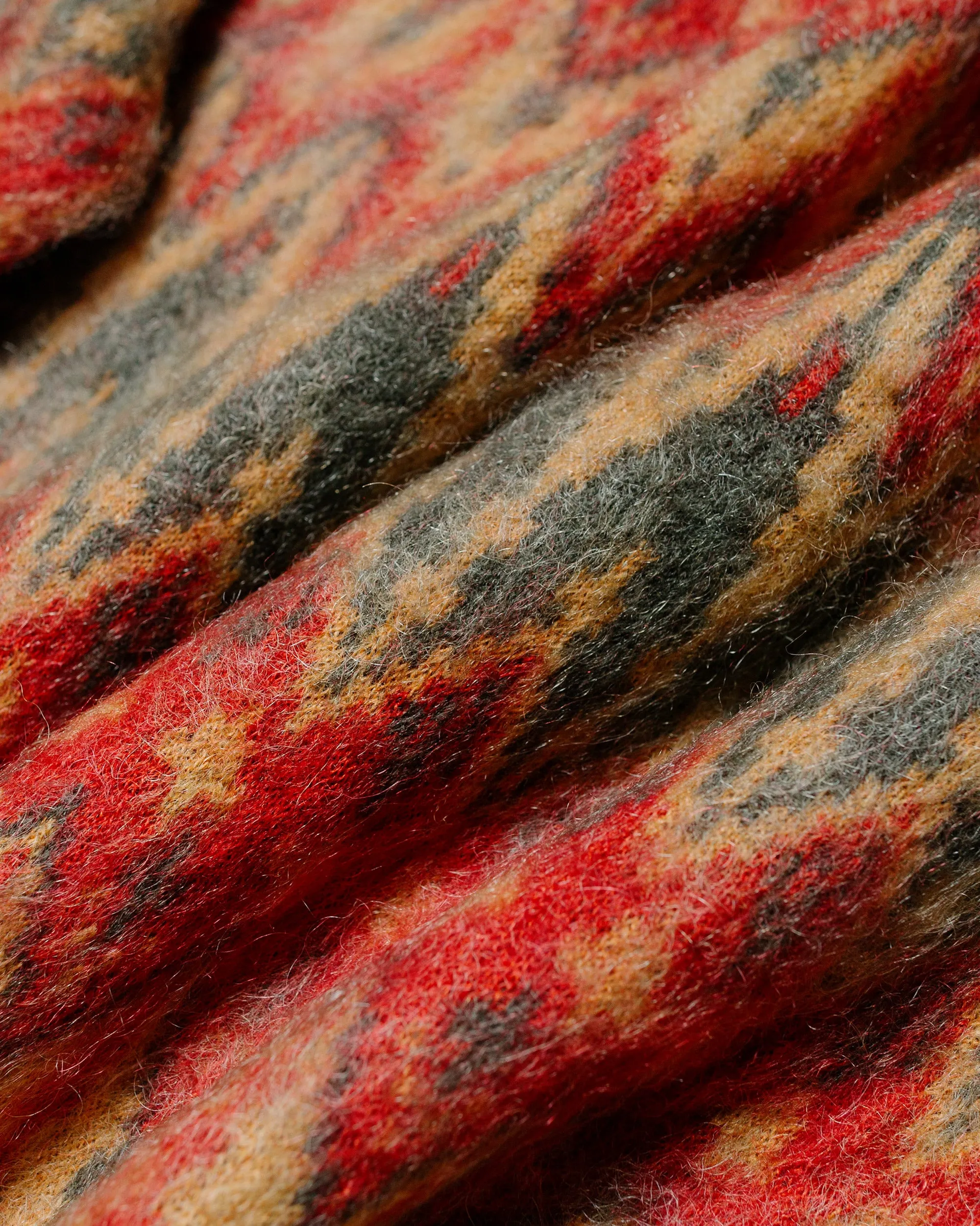 Beams Plus Cardigan Double Jacquard Chevron Pattern Green sold by Lost & Found product image thumbnail 5