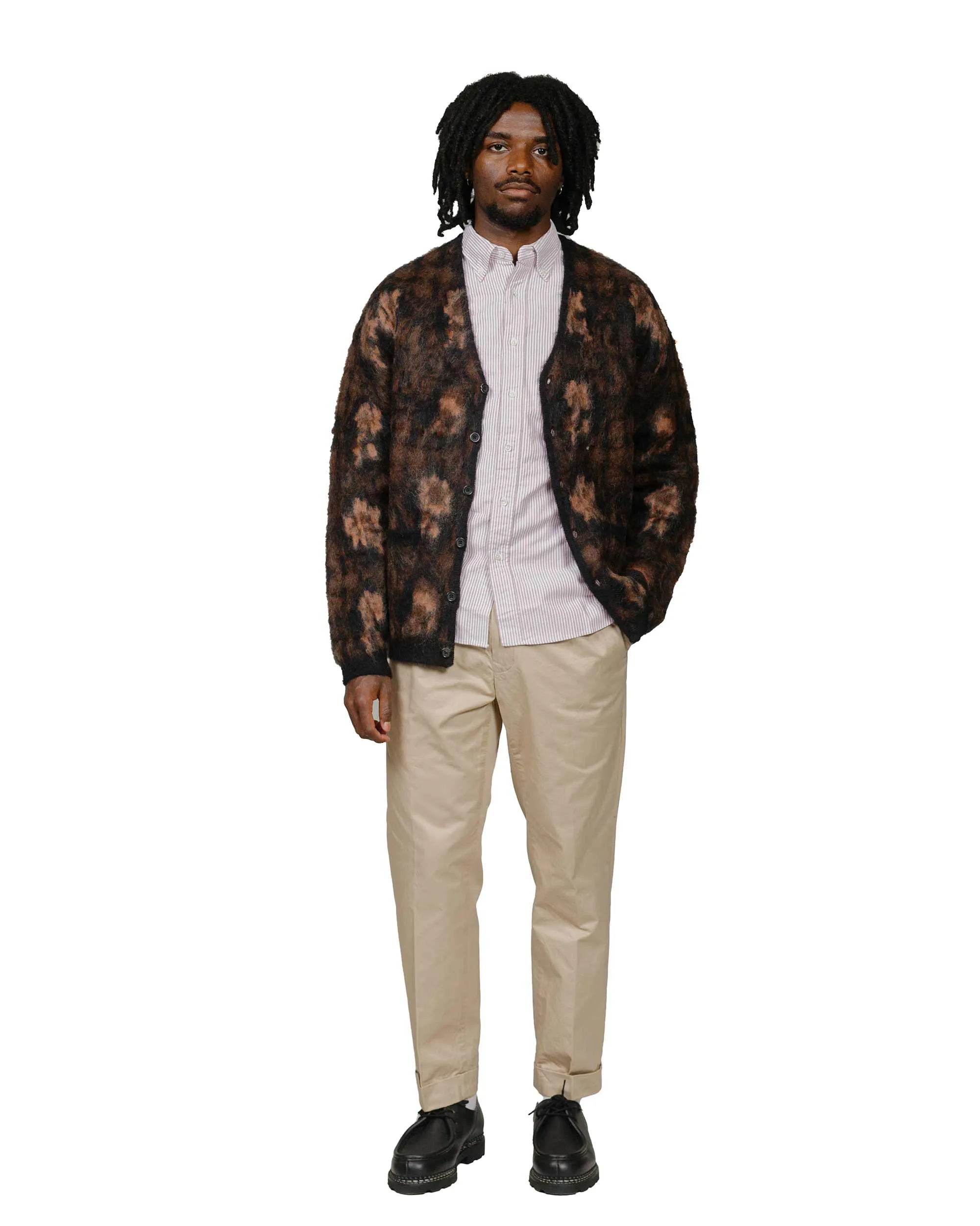 Beams Plus Cardigan Botanical Black sold by Lost & Found product image thumbnail 4