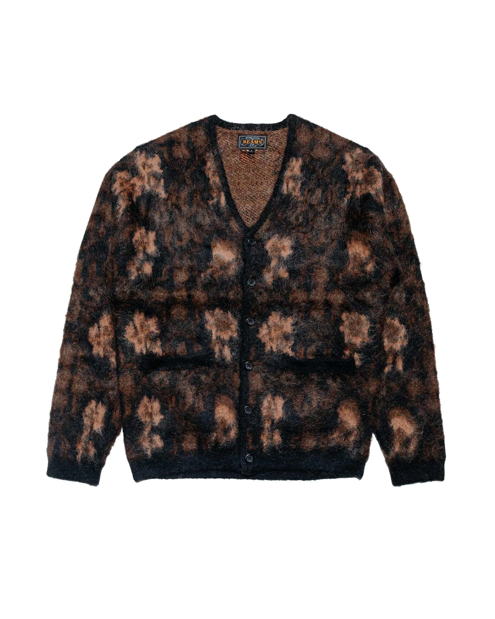 Beams Plus Cardigan Botanical Black sold by Lost & Found