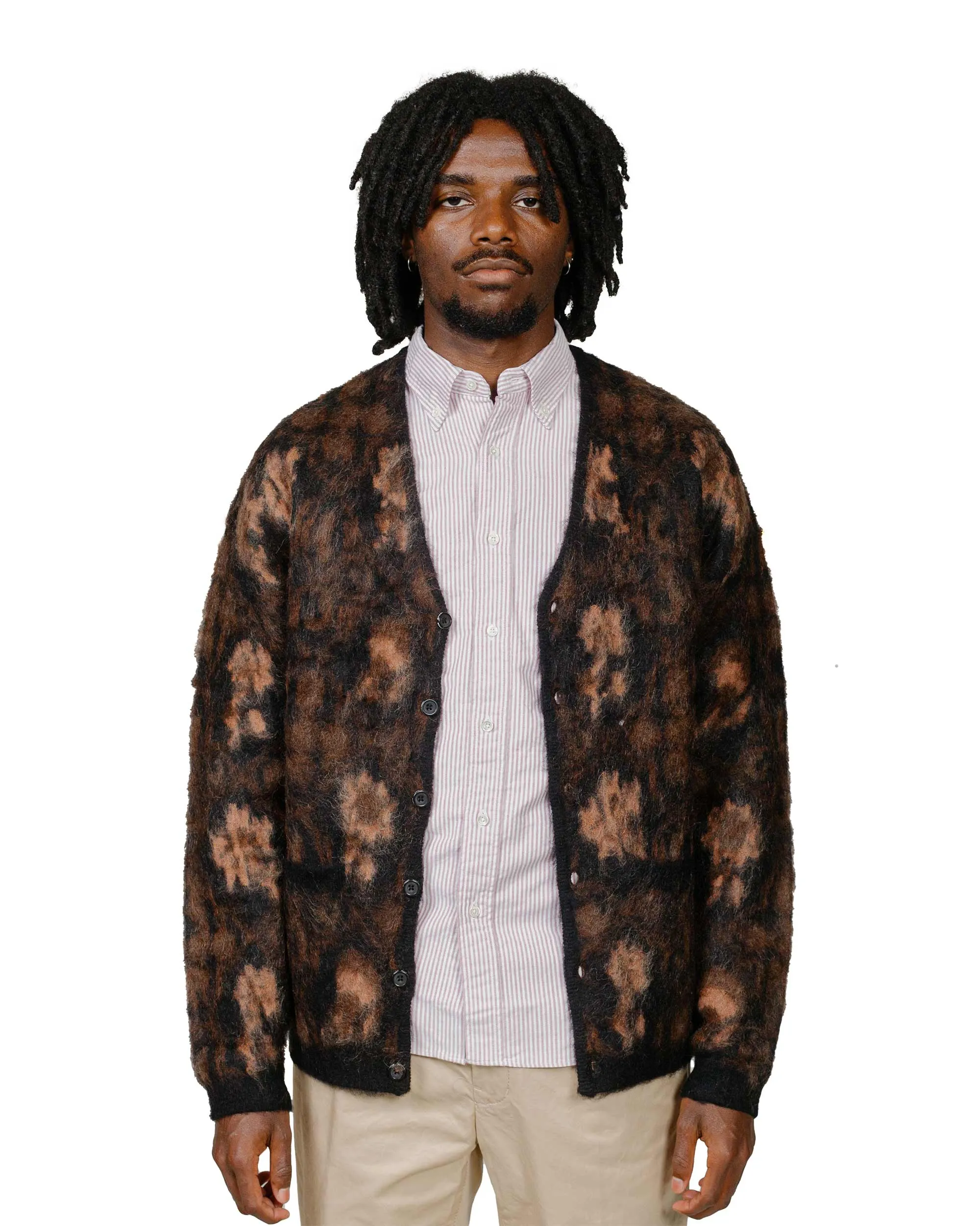 Beams Plus Cardigan Botanical Black sold by Lost & Found product image thumbnail 2