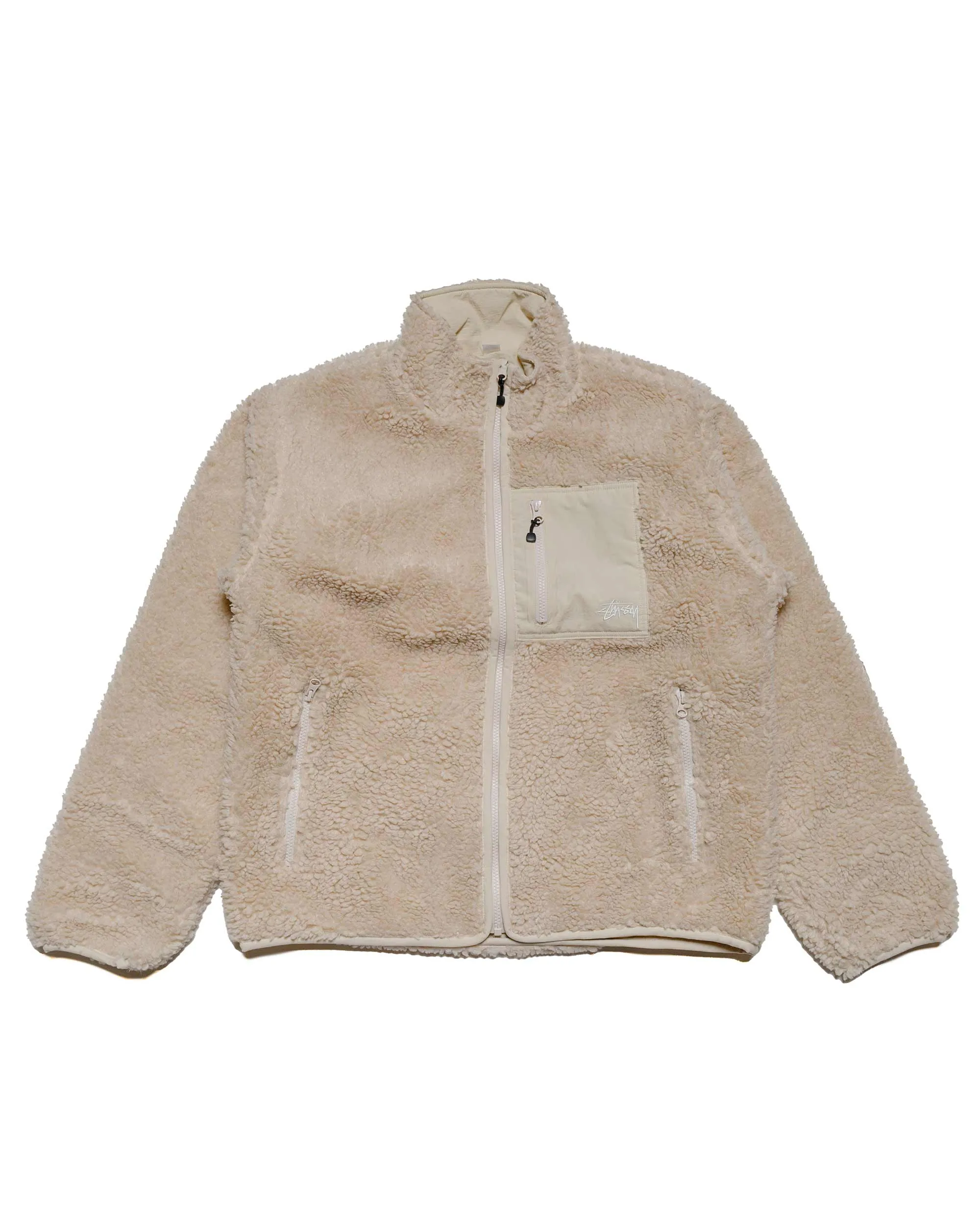 Stüssy Sherpa Reversible Jacket Natural sold by Lost & Found