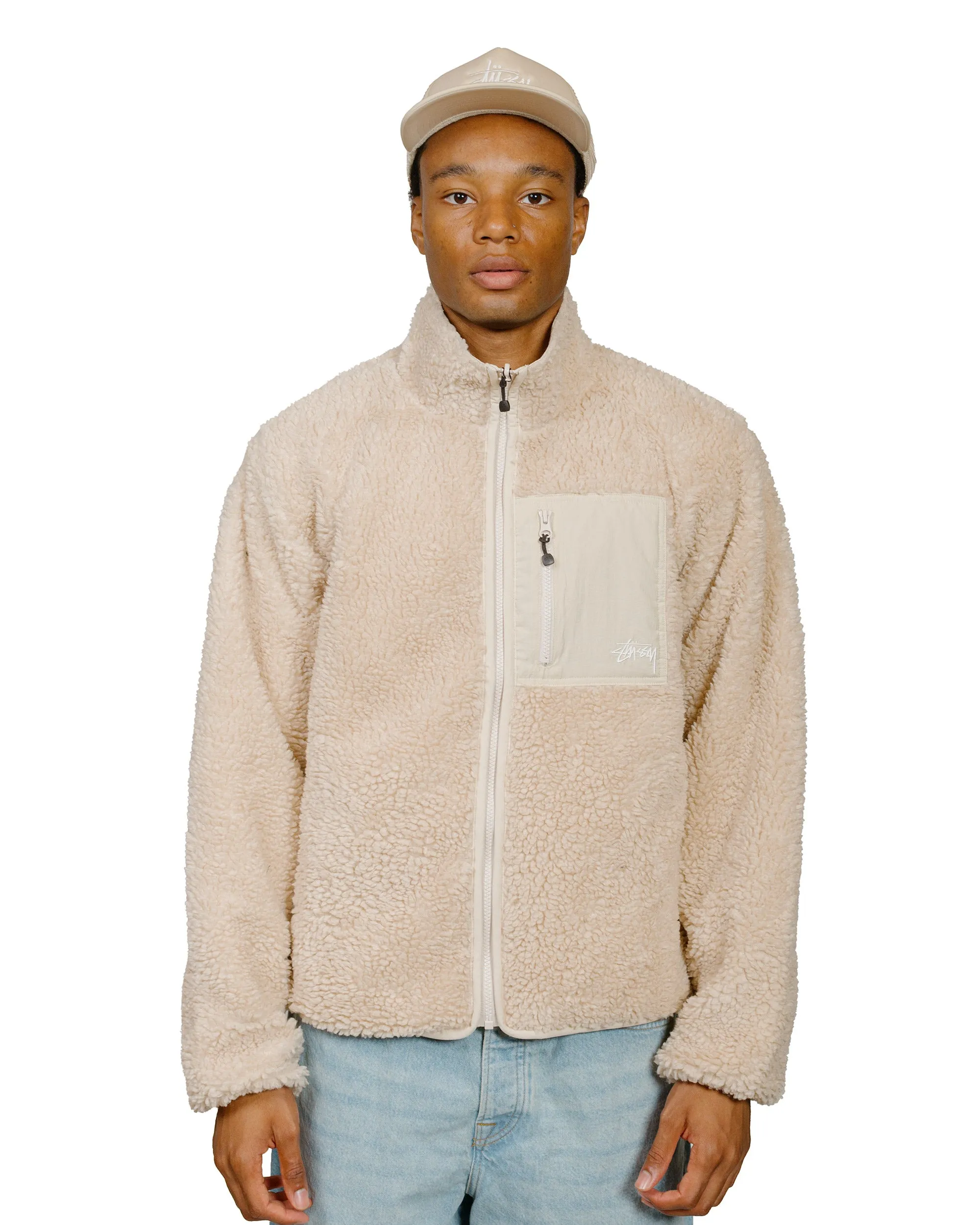 Stüssy Sherpa Reversible Jacket Natural sold by Lost & Found product image thumbnail 3