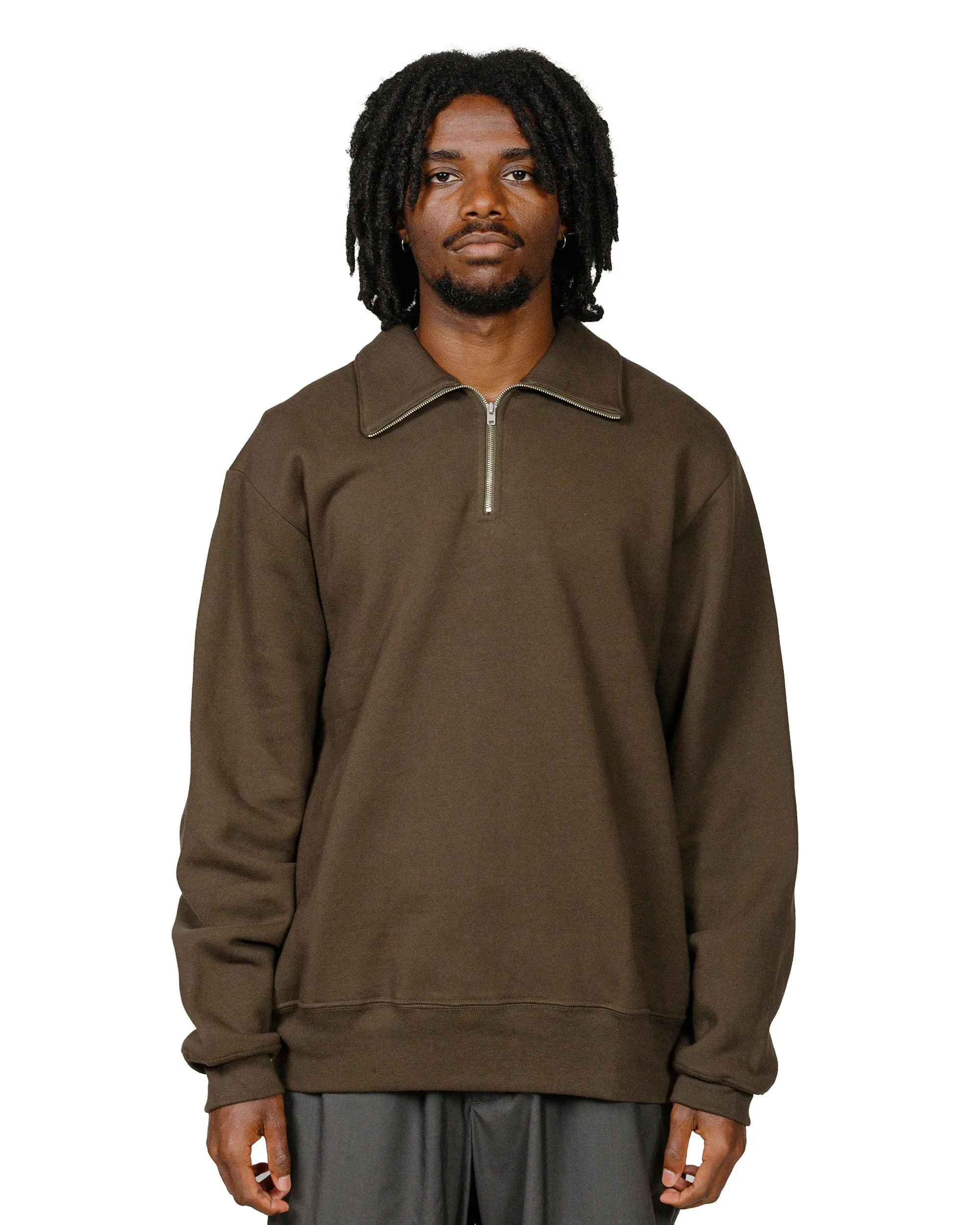 Lady White Co. Quarter Zip Sweatshirt Black Olive sold by Lost & Found product image thumbnail 2
