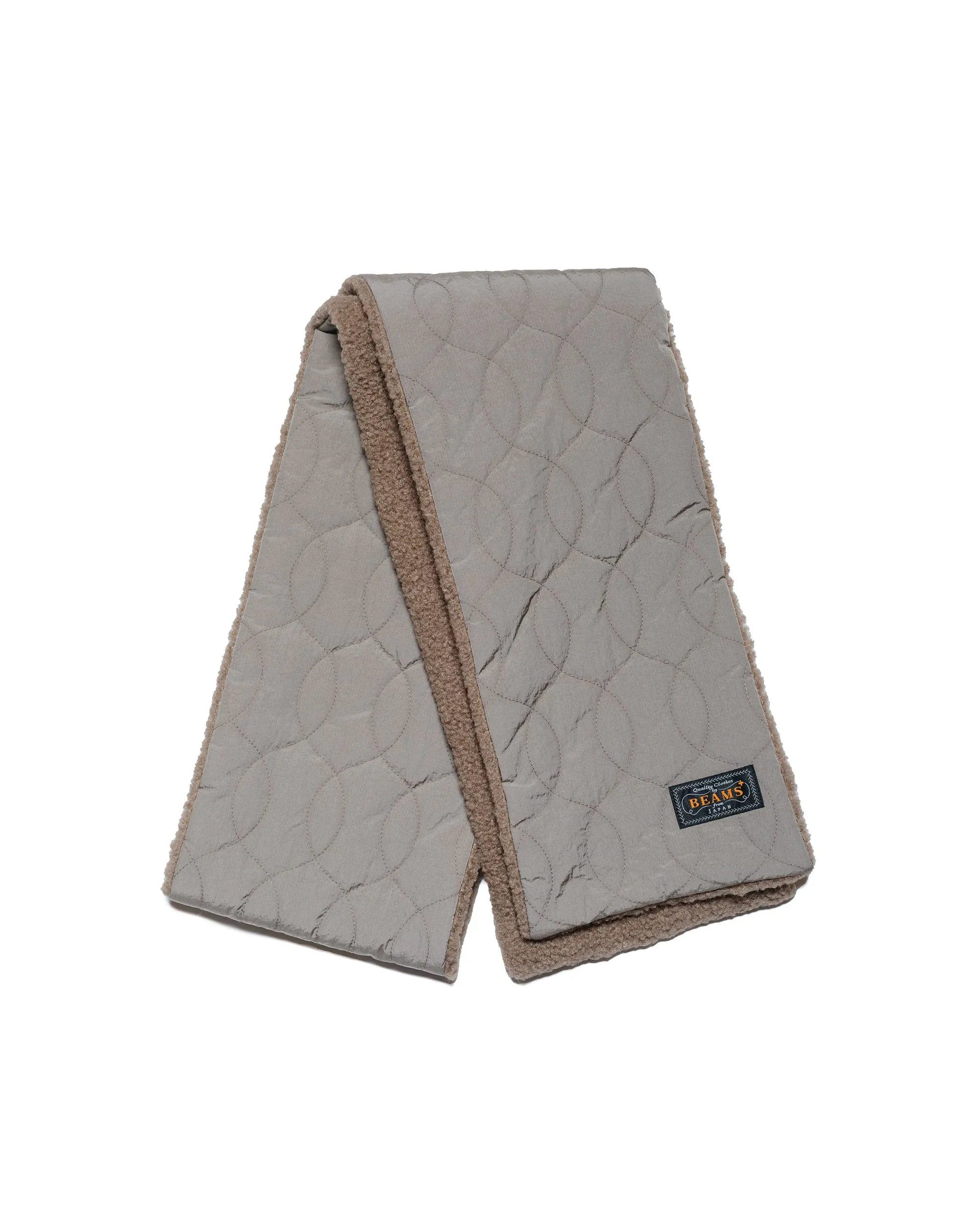 Beams Plus Muffler Boa Quilt Khaki sold by Lost & Found