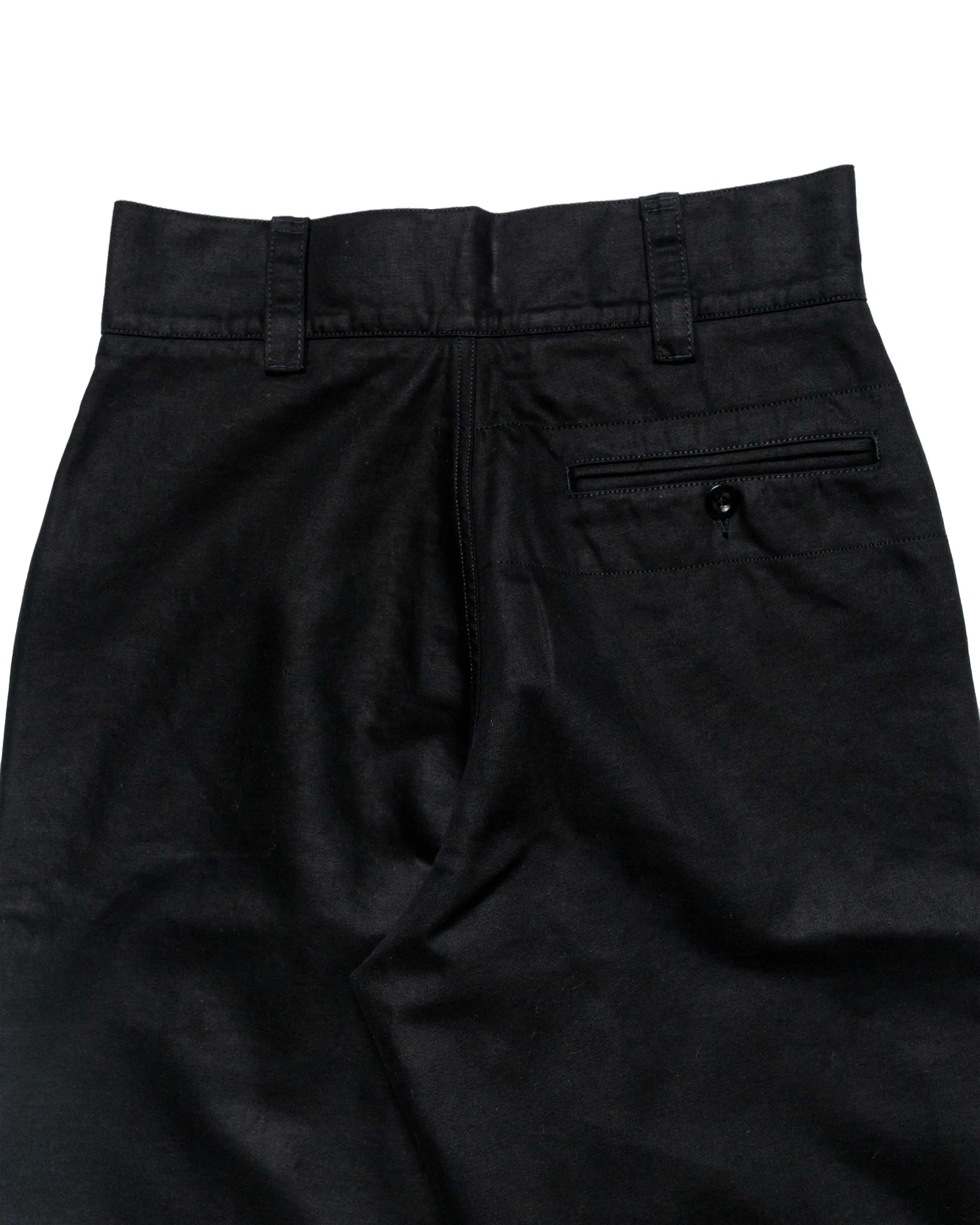 MHL Wide Waistband Trouser Matt Cotton Drill Off Black sold by Lost & Found product image thumbnail 5
