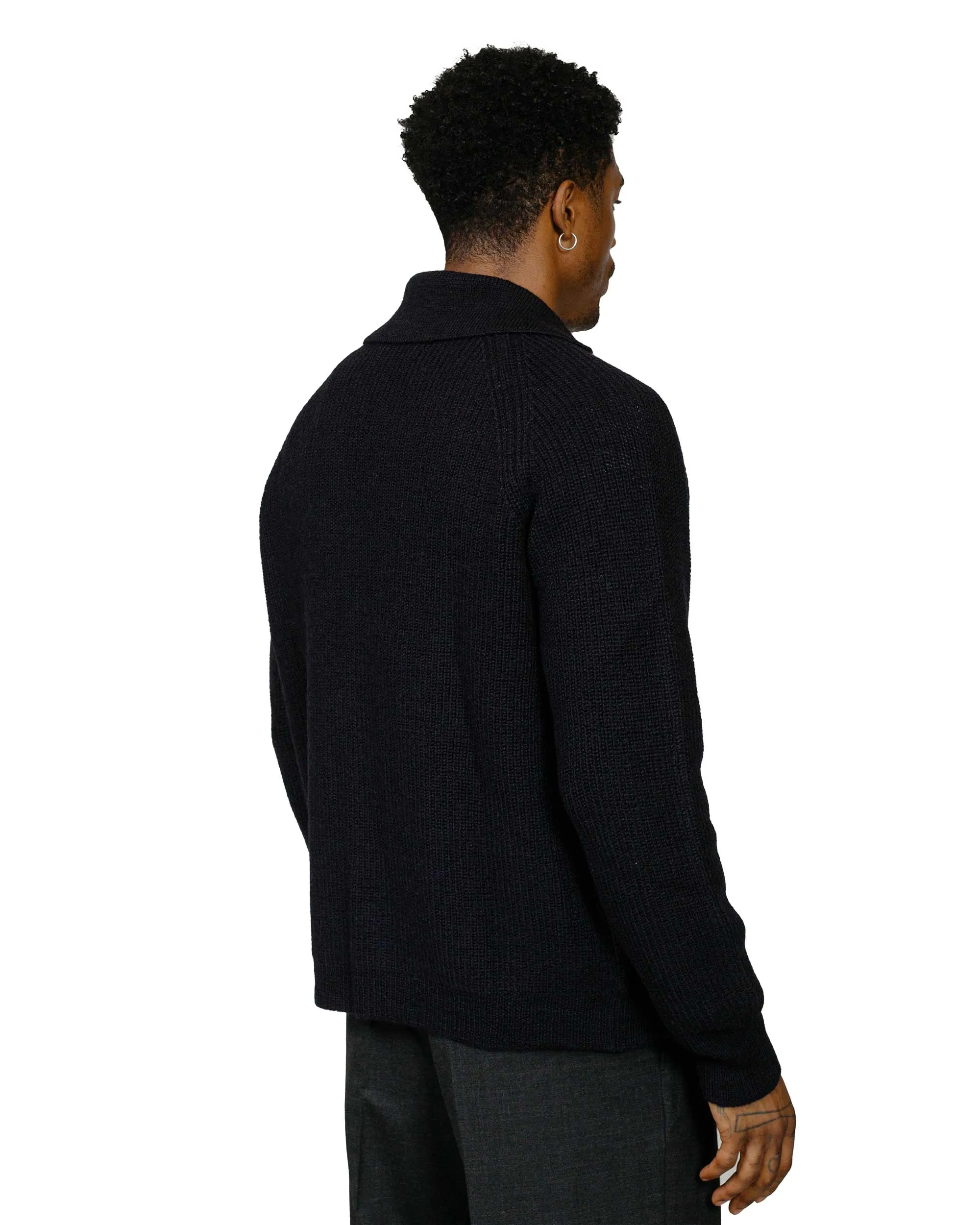 MHL Collared Cardigan Virgin Wool Ink sold by Lost & Found product image thumbnail 3