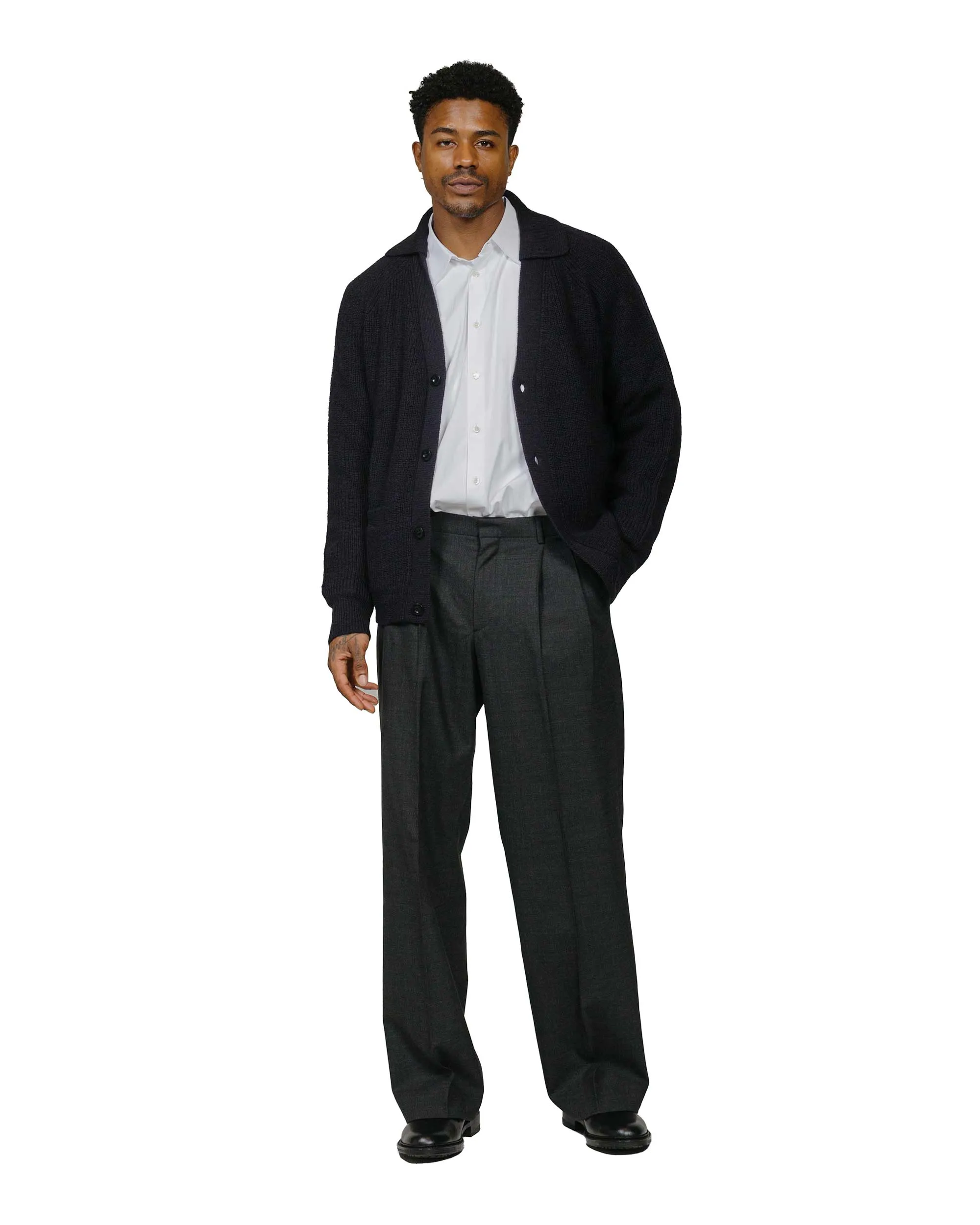 MHL Collared Cardigan Virgin Wool Ink sold by Lost & Found product image thumbnail 4