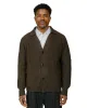 MHL Collared Cardigan Virgin Wool Dark Olive sold by Lost & Found