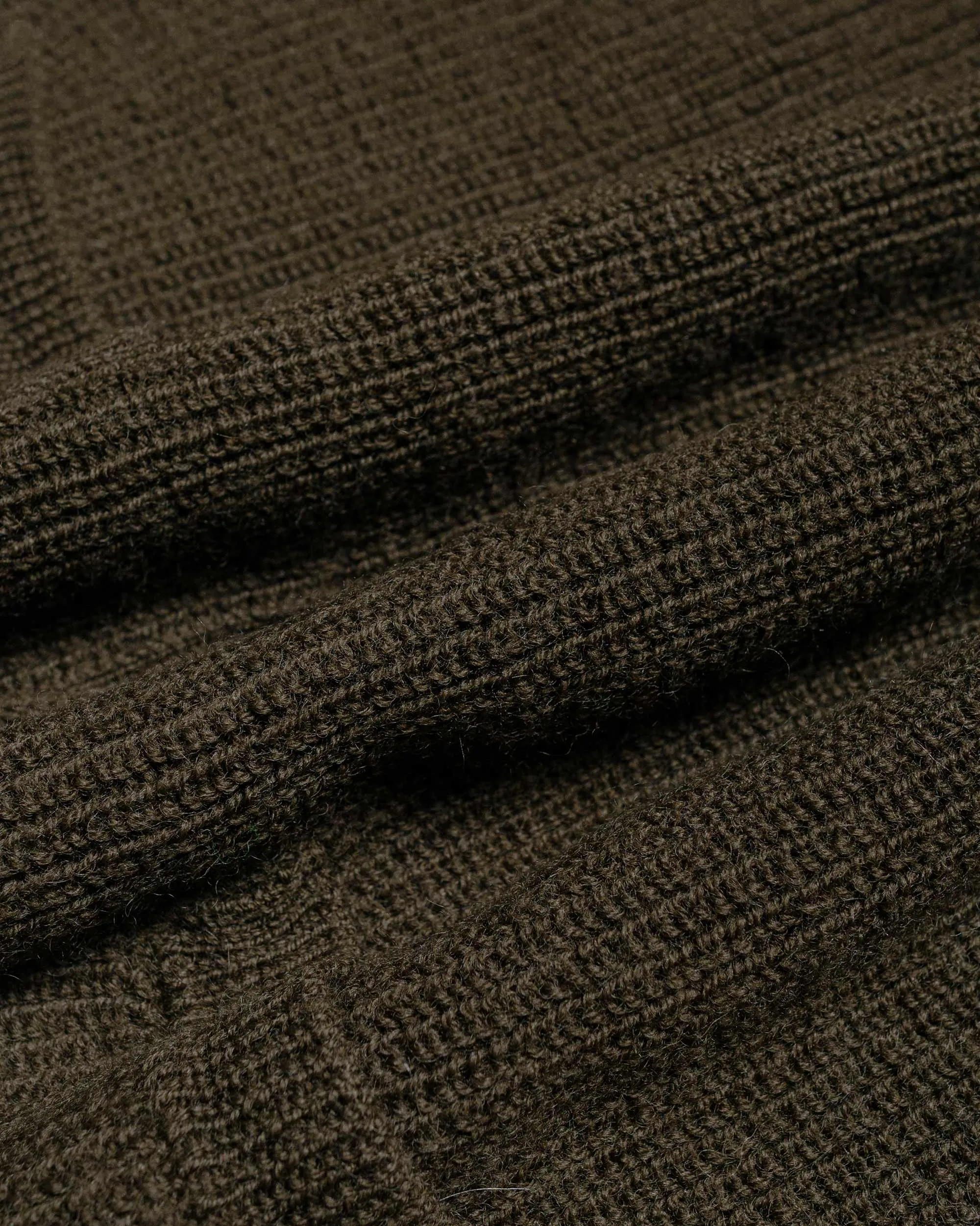 MHL Collared Cardigan Virgin Wool Dark Olive sold by Lost & Found product image thumbnail 5