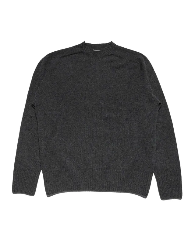 Margaret Howell Seamless Crew Neck Merino Cashmere Storm Grey sold by Lost & Found