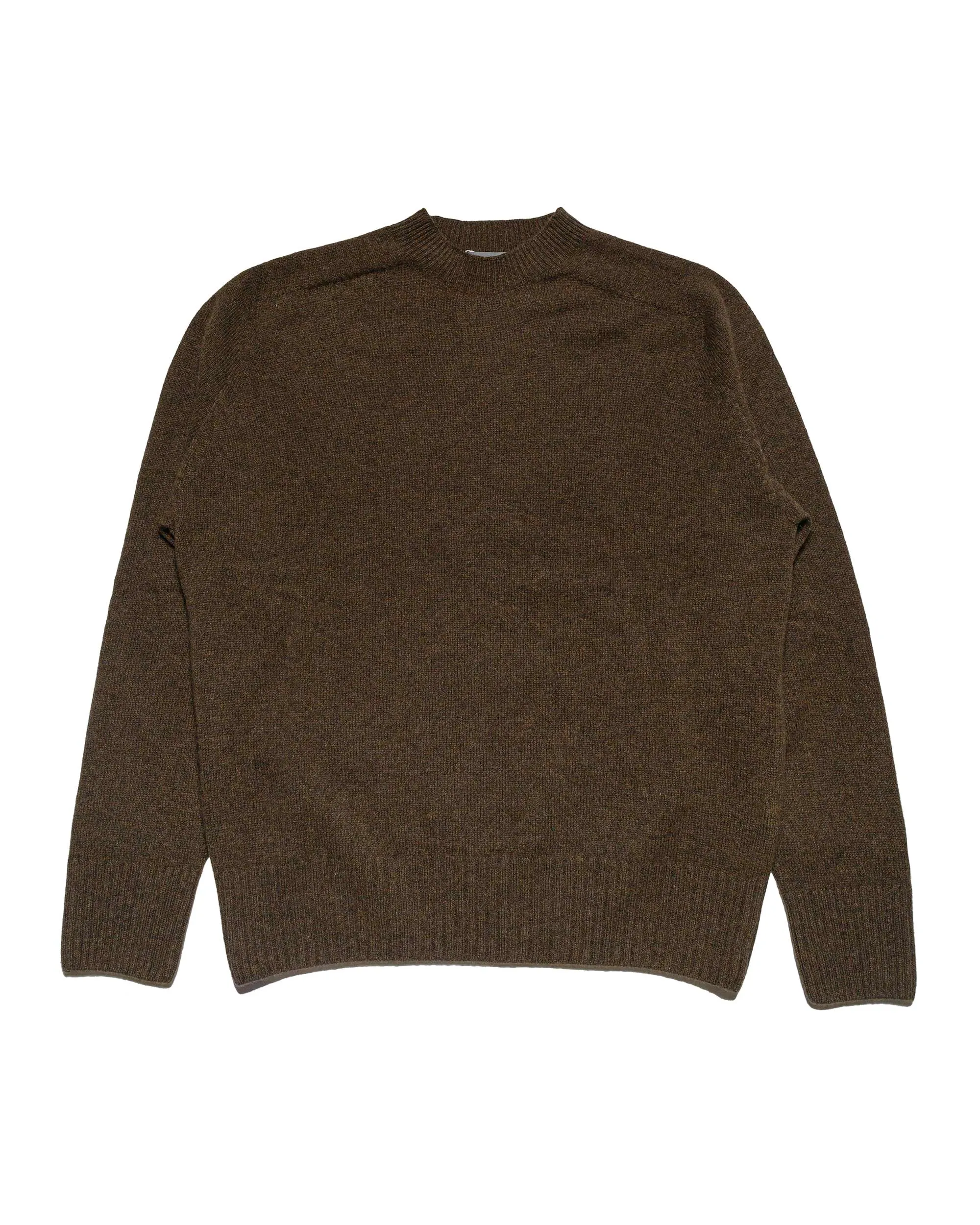 Margaret Howell Seamless Crew Neck Merino Cashmere Bracken sold by Lost & Found