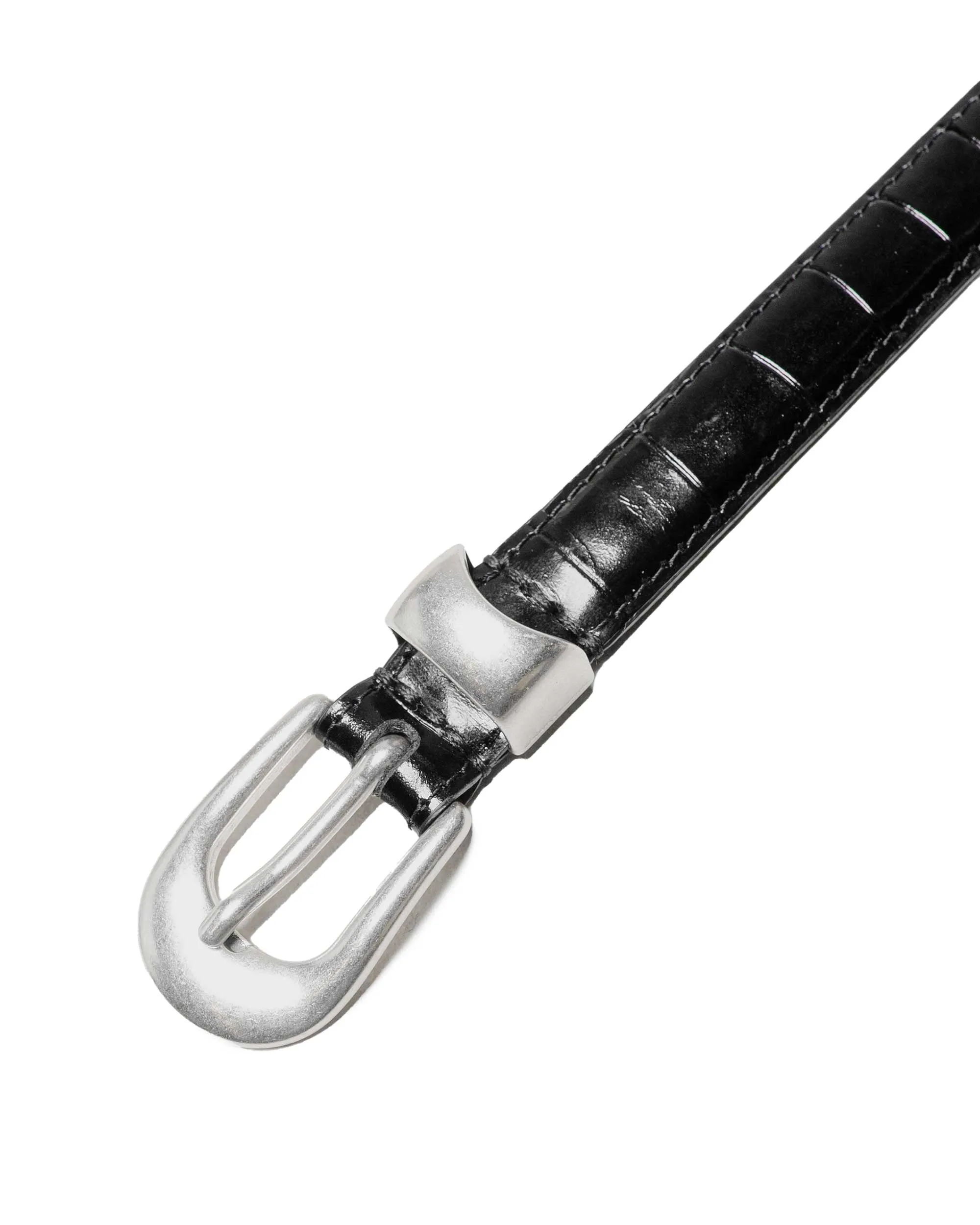 Our Legacy Belt 2CM Licorice Croc Bull Hide sold by Lost & Found product image thumbnail 2