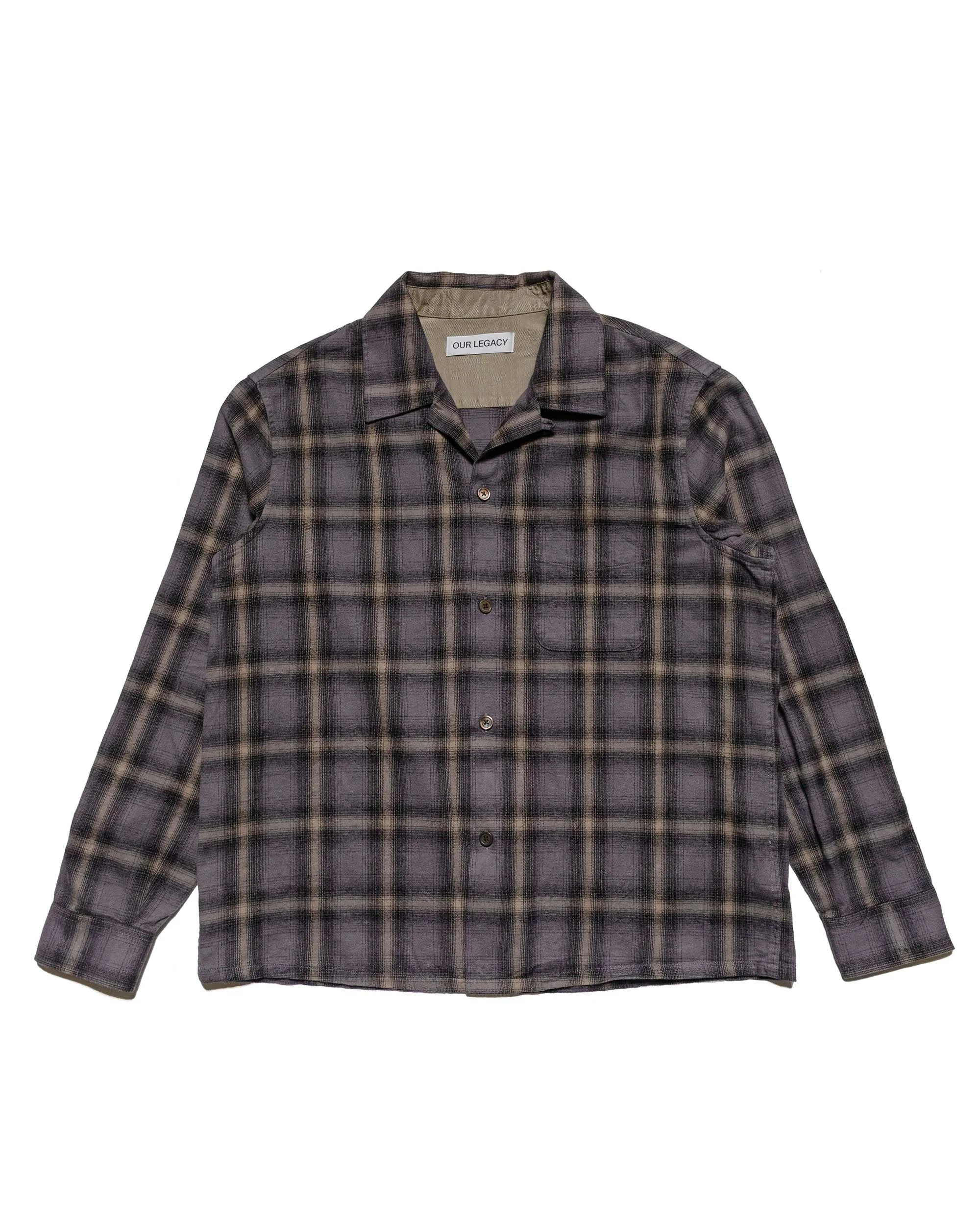 Our Legacy Heusen Shirt Oyster Check Hairy Flannel sold by Lost & Found