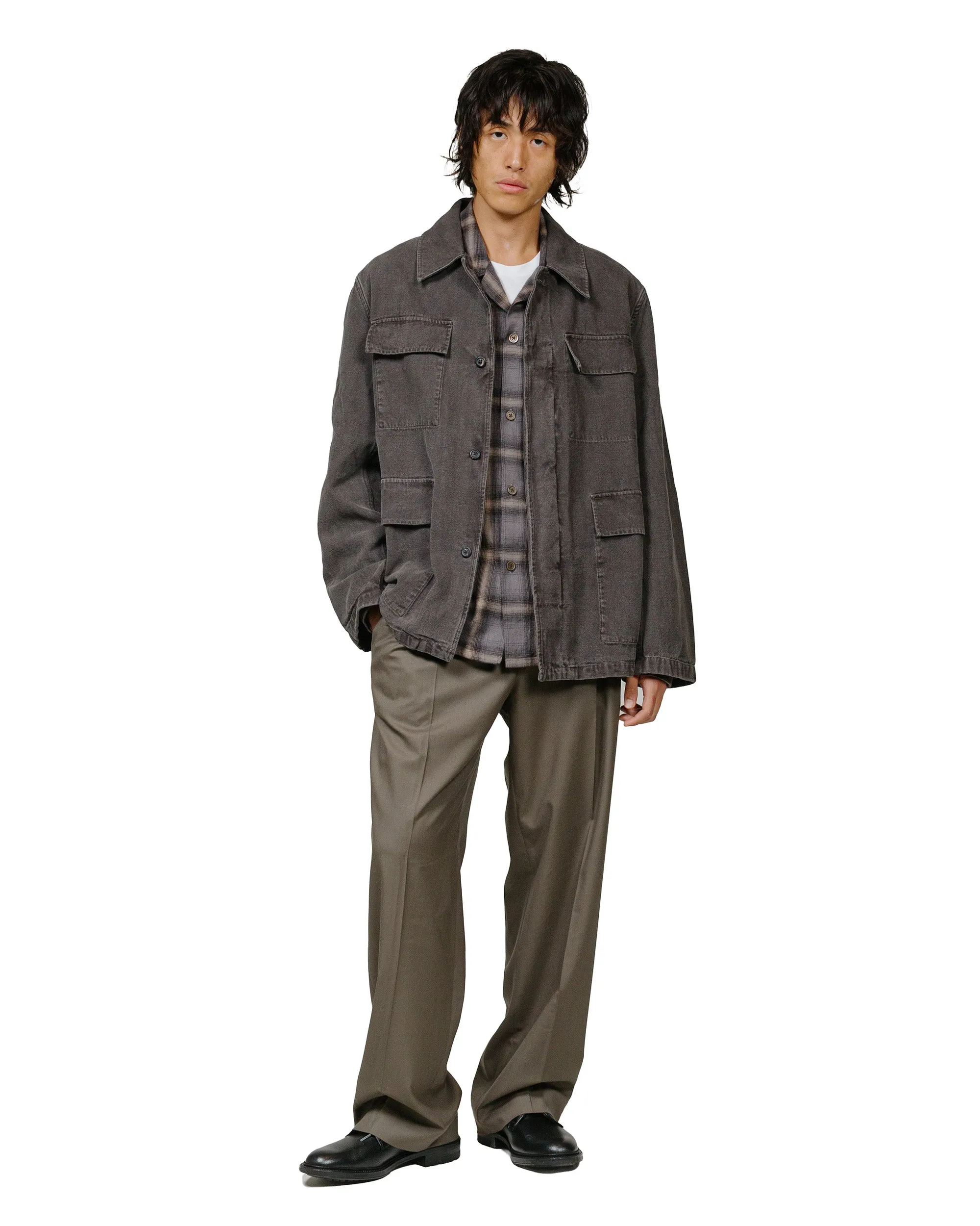 Our Legacy Heusen Shirt Oyster Check Hairy Flannel sold by Lost & Found product image thumbnail 4