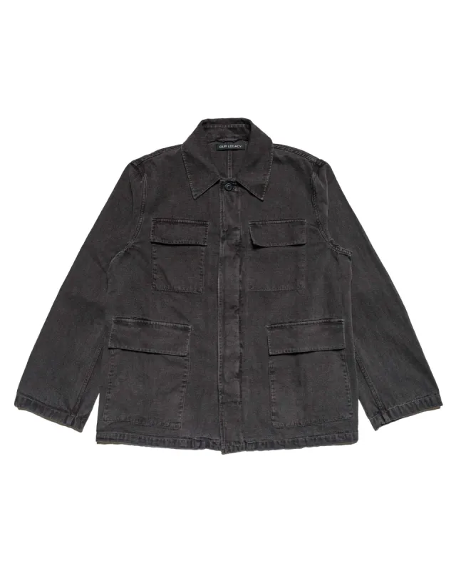 Our Legacy Uniform Jacket Ash Black Reborn Canvas sold by Lost & Found