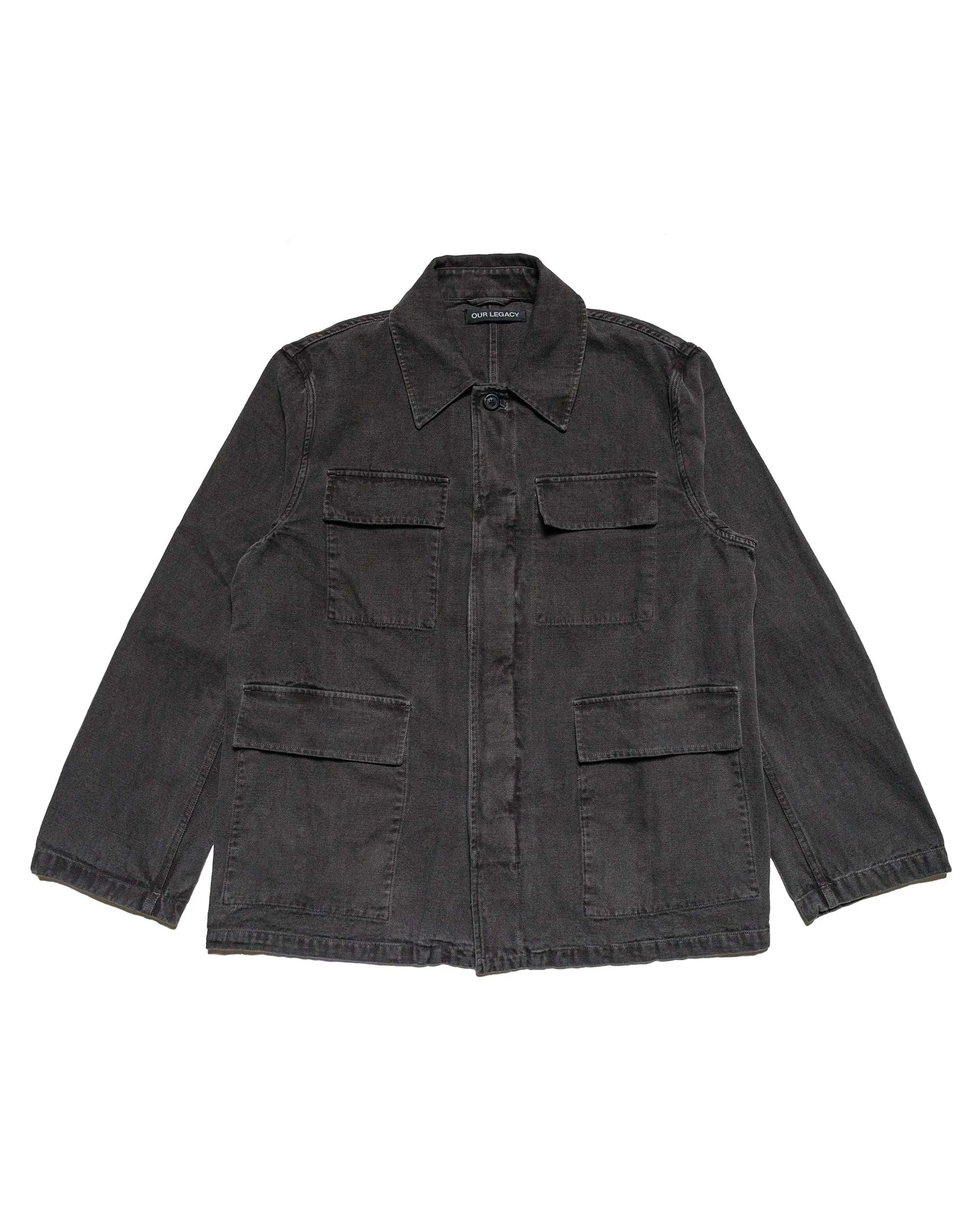 Our Legacy Uniform Jacket Ash Black Reborn Canvas sold by Lost & Found