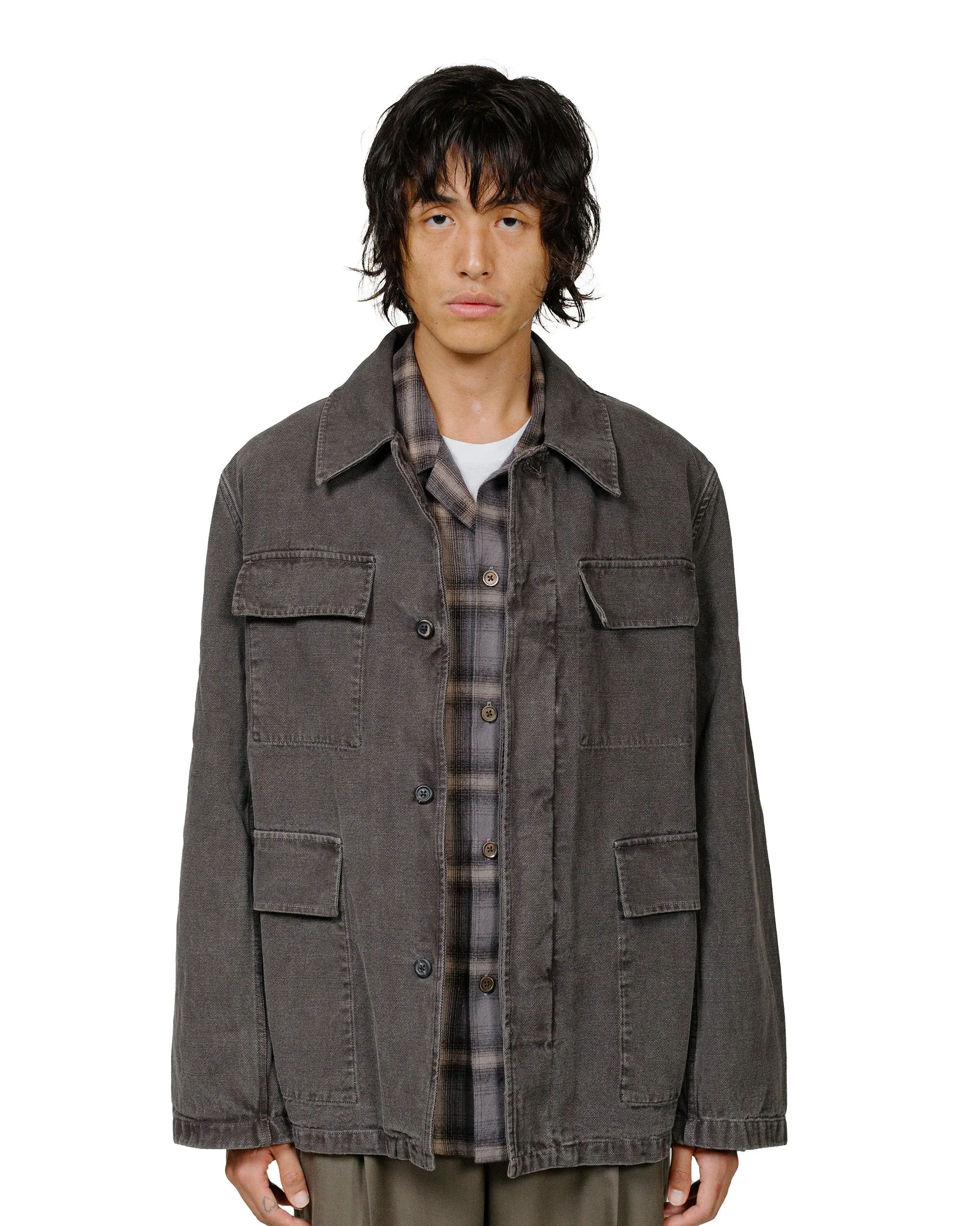 Our Legacy Uniform Jacket Ash Black Reborn Canvas sold by Lost & Found product image thumbnail 2