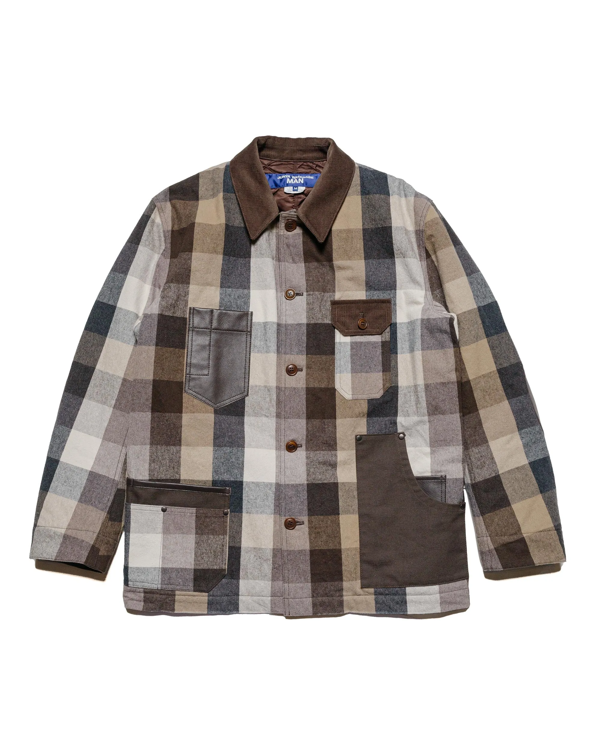 Junya Watanabe MAN Check Blouson Brown/Black sold by Lost & Found
