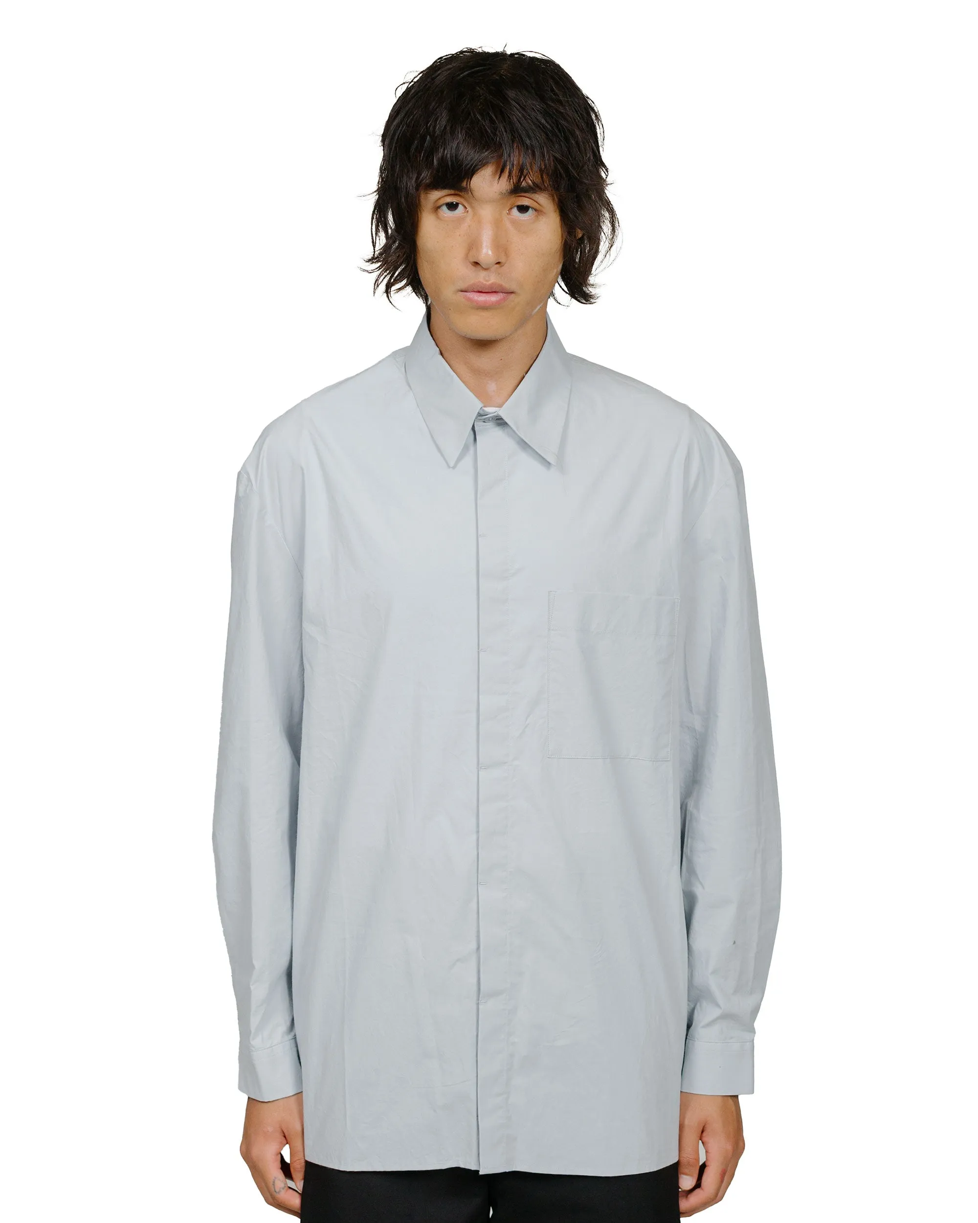 Amomento Square Pocket Oversized Shirts Light Blue sold by Lost & Found product image thumbnail 2