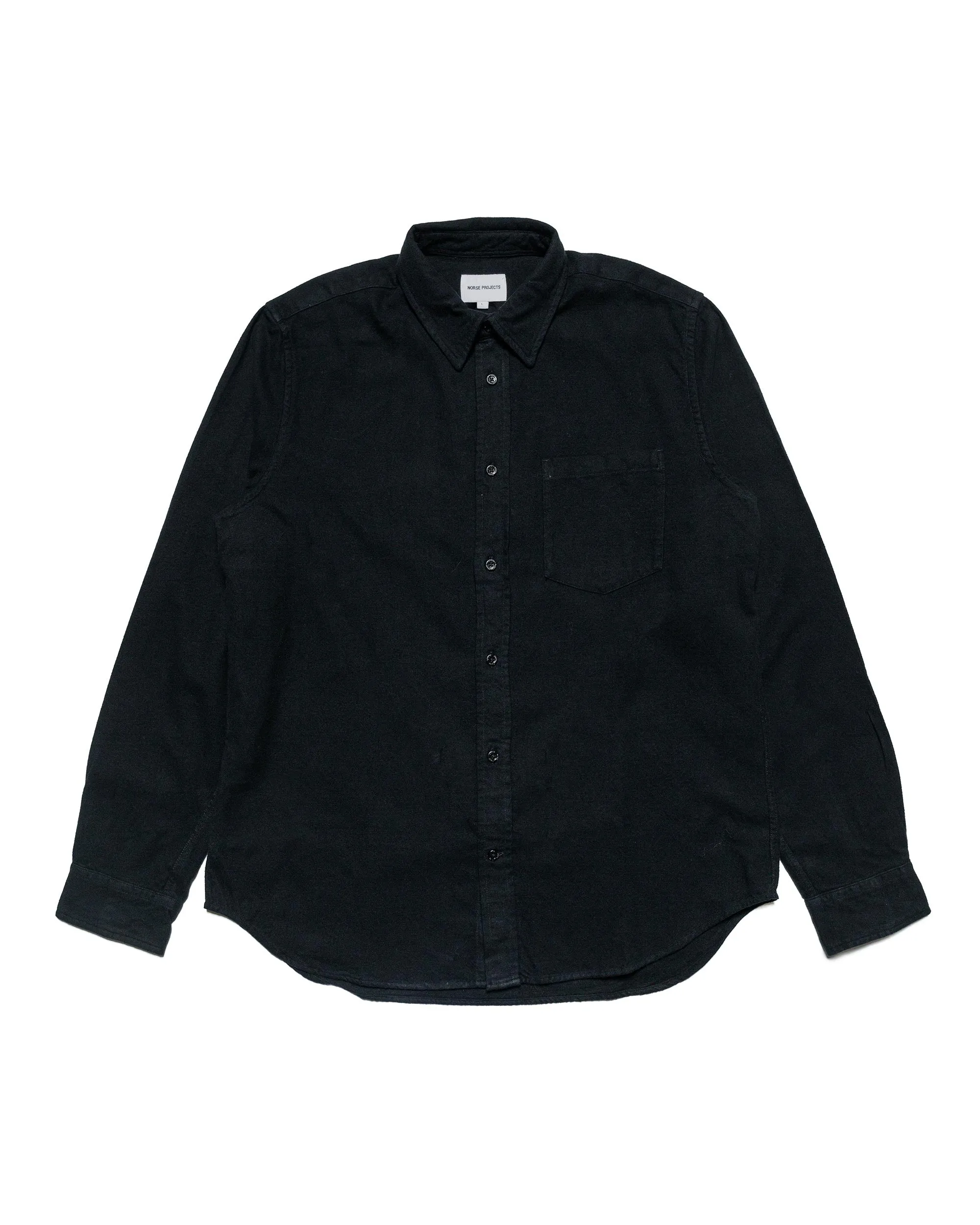 Norse Projects Osvald Flannel Shirt Black sold by Lost & Found