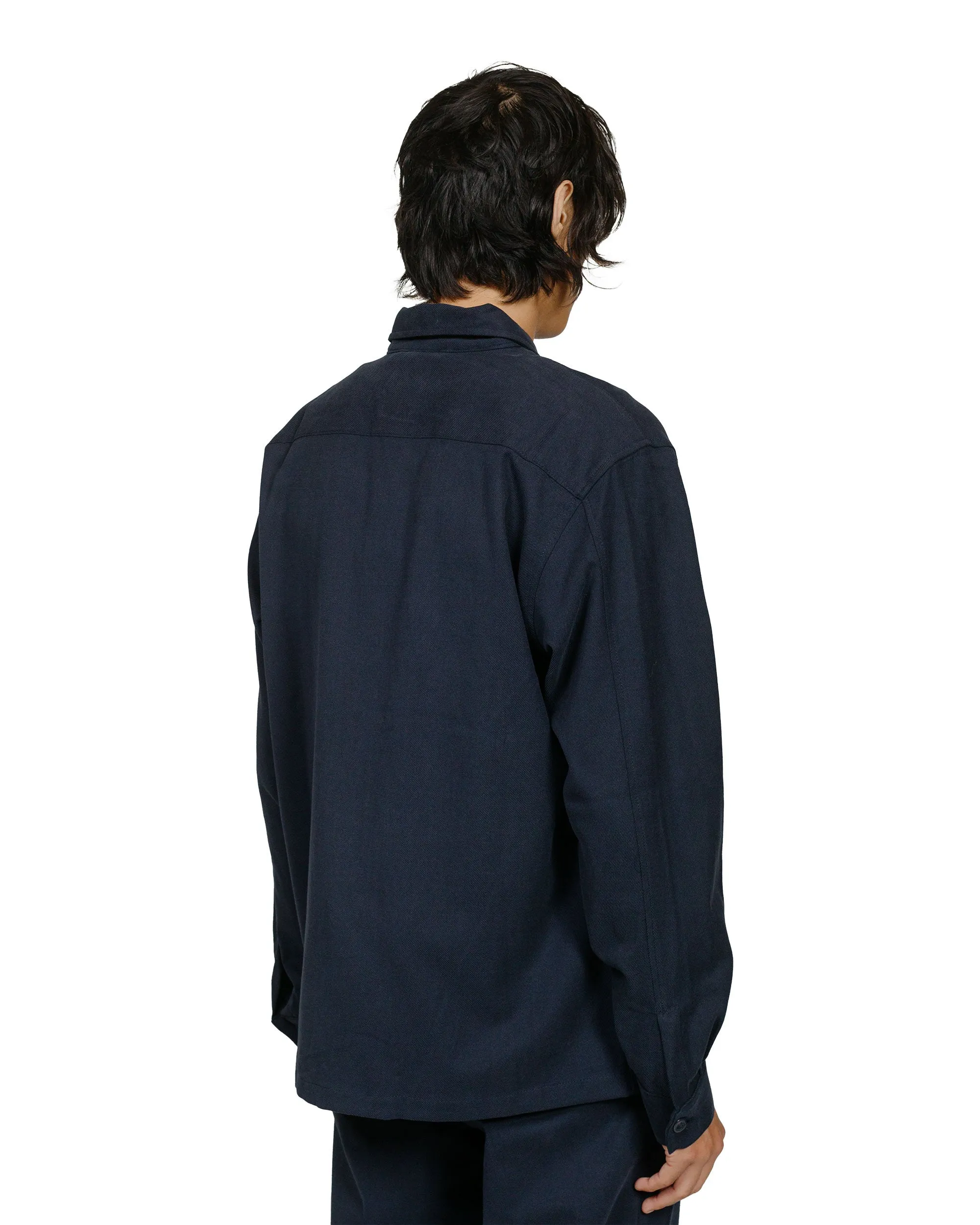 Norse Projects Carsten Cotton Wool LS Shirt Dark Navy sold by Lost & Found product image thumbnail 3