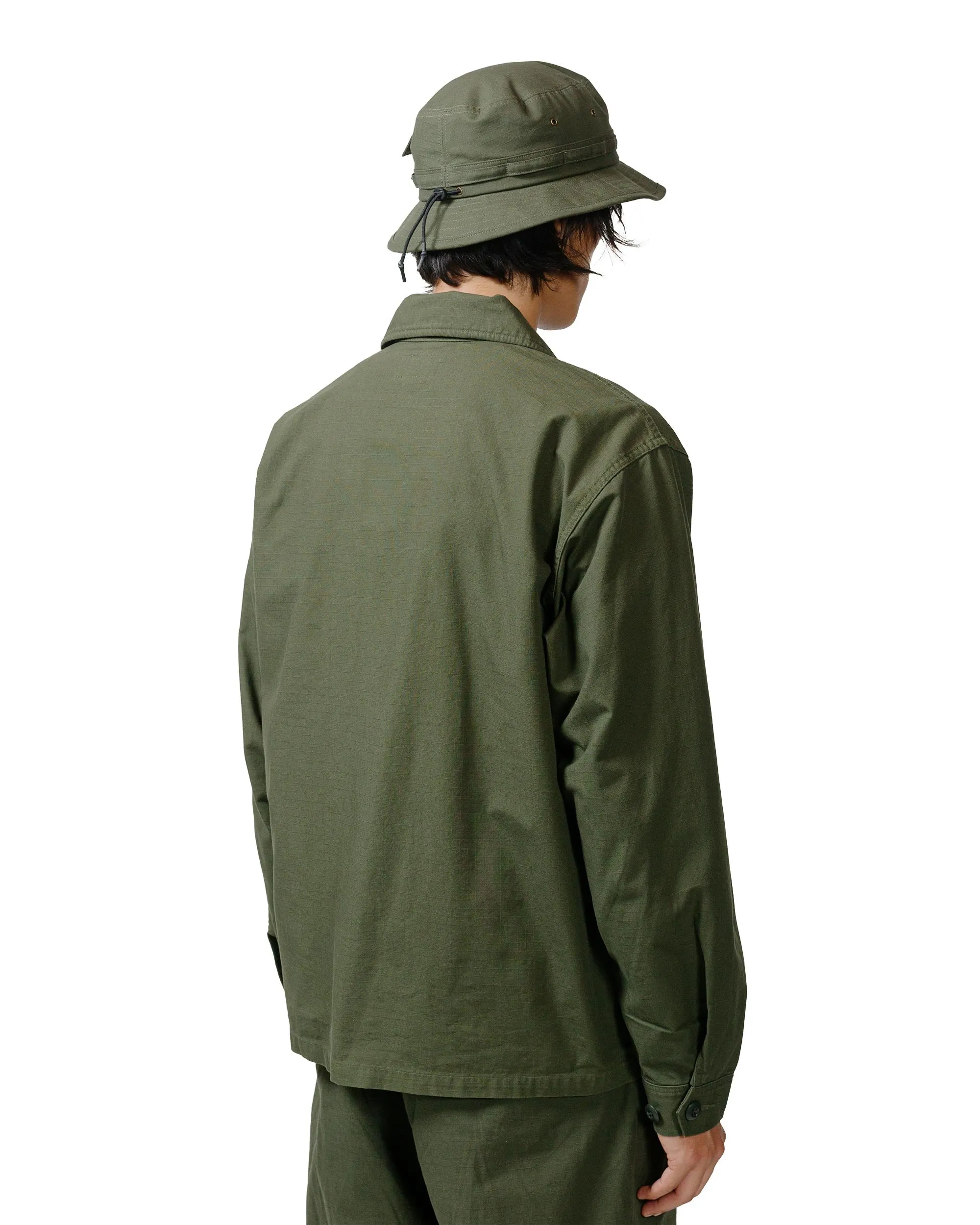 Beams Plus Lost & Found MIL SHT-JAC Cotton Ripstop Olive sold by Lost & Found product image thumbnail 3