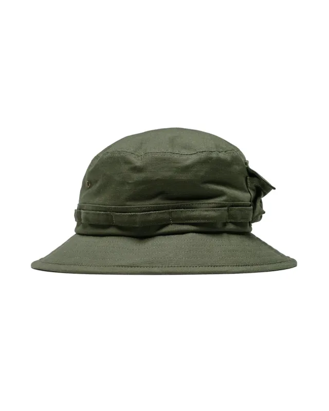 Beams Plus Lost & Found MIL Jungle Hat Cotton Ripstop Olive sold by Lost & Found