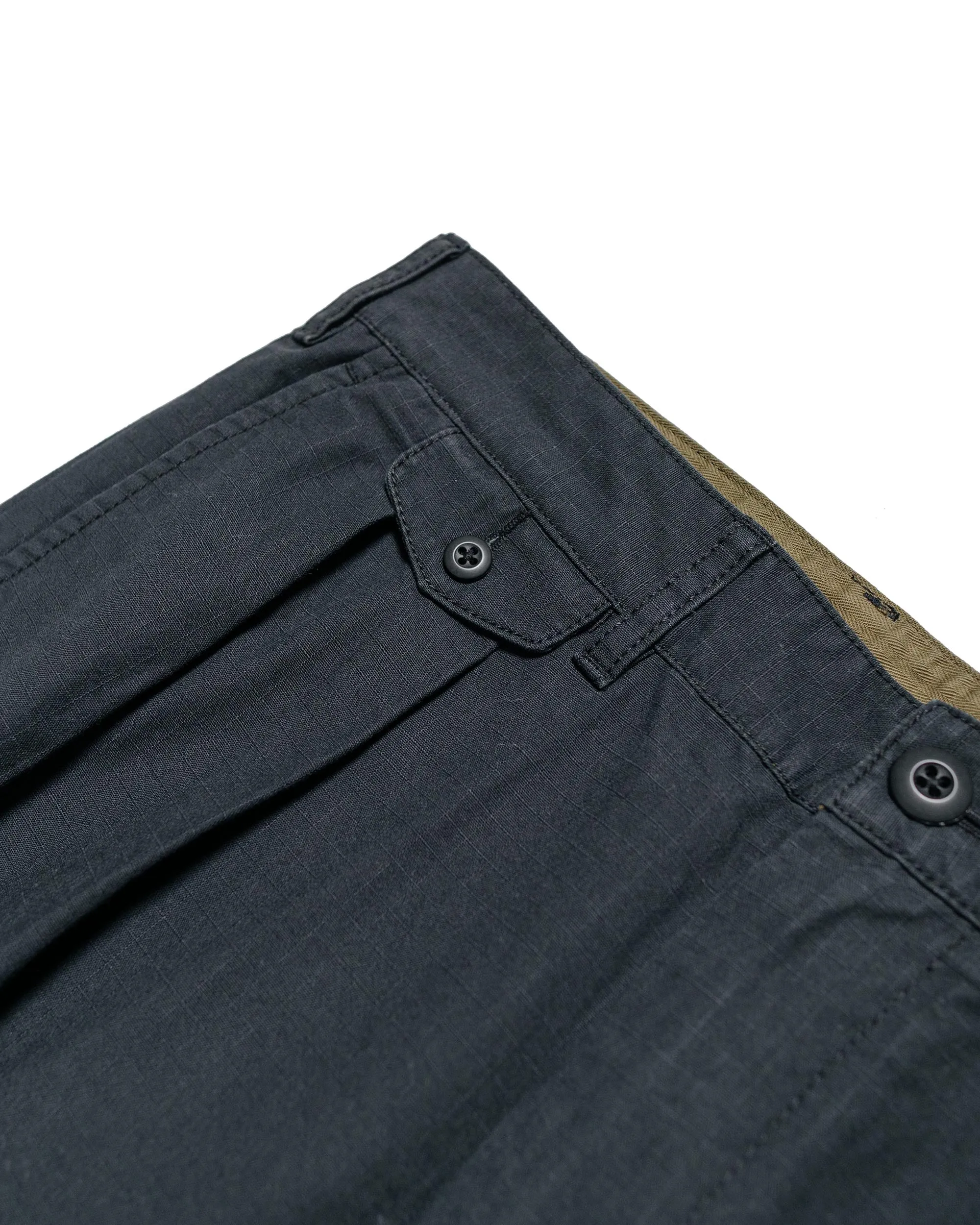 Beams Plus Lost & Found 2Pleats Cotton Ripstop Black sold by Lost & Found product image thumbnail 5