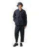 Beams Plus Lost & Found 2Pleats Cotton Ripstop Black sold by Lost & Found