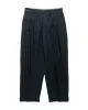 Beams Plus Lost & Found 2Pleats Cotton Ripstop Black sold by Lost & Found