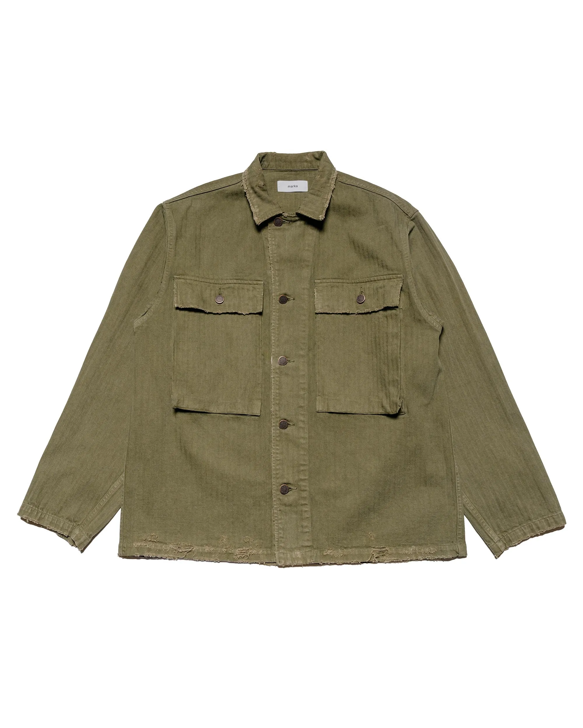 marka M-43 Jacket Cotton Herringbone Olive sold by Lost & Found